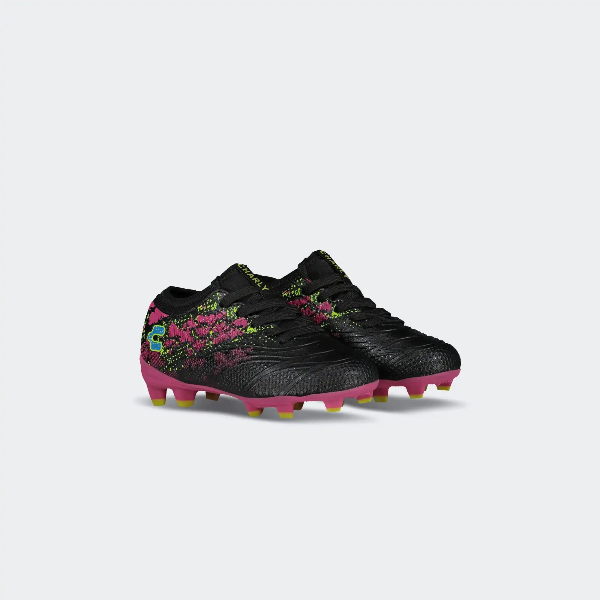 Black Fuchsia Soccer Cleats for Boy Charly Blaze Yt