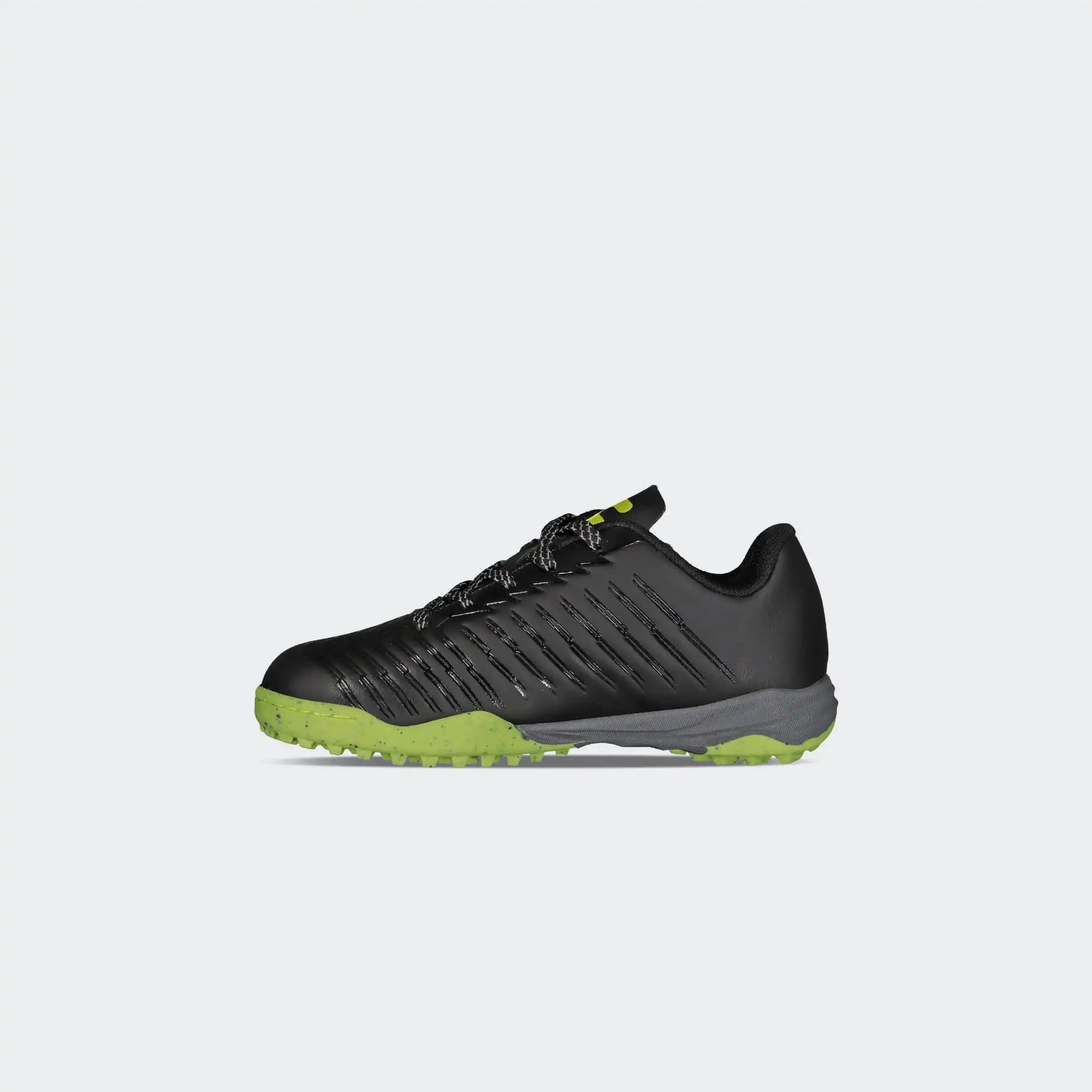 Black Lime Soccer Turf Shoes for Boy Charly Vertex Hollogram