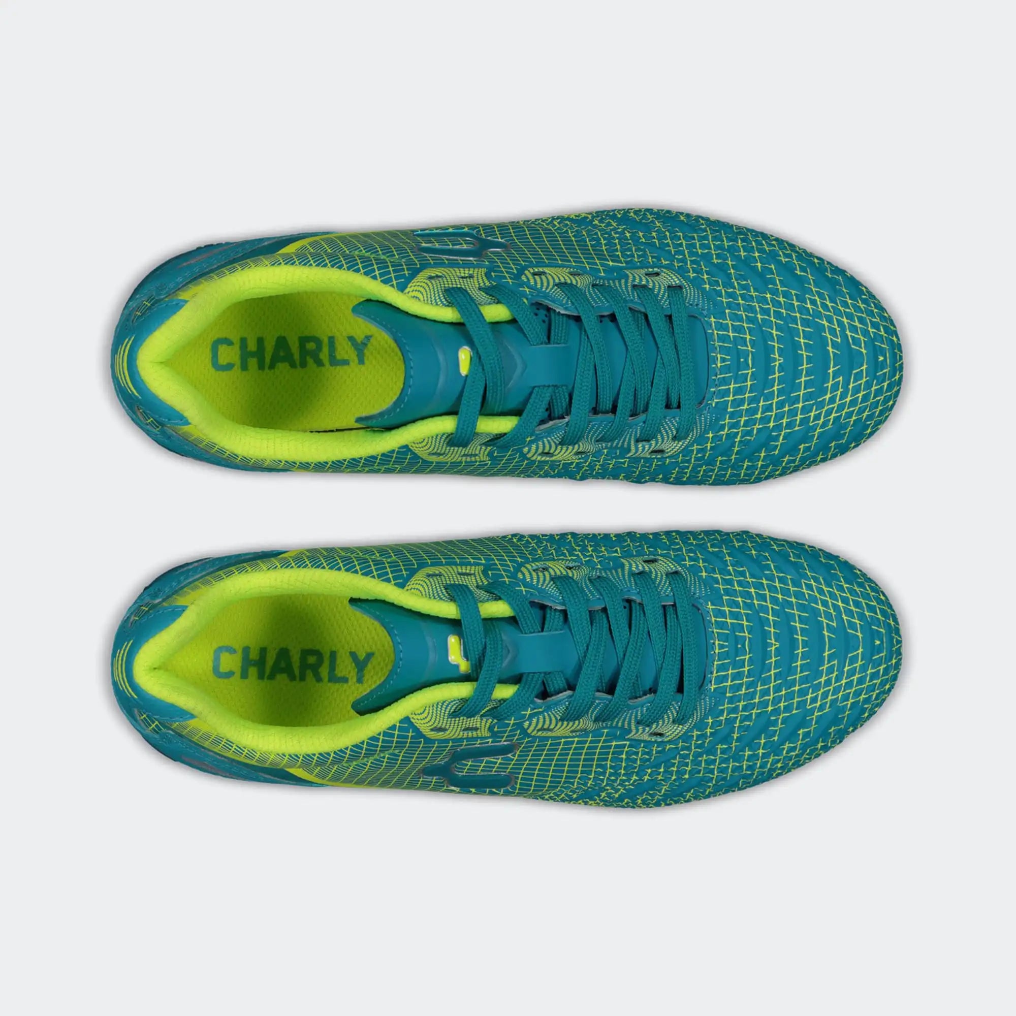 Aqua Lime Soccer Cleats for Boy Charly Hotcross 5.0 Fg Jr