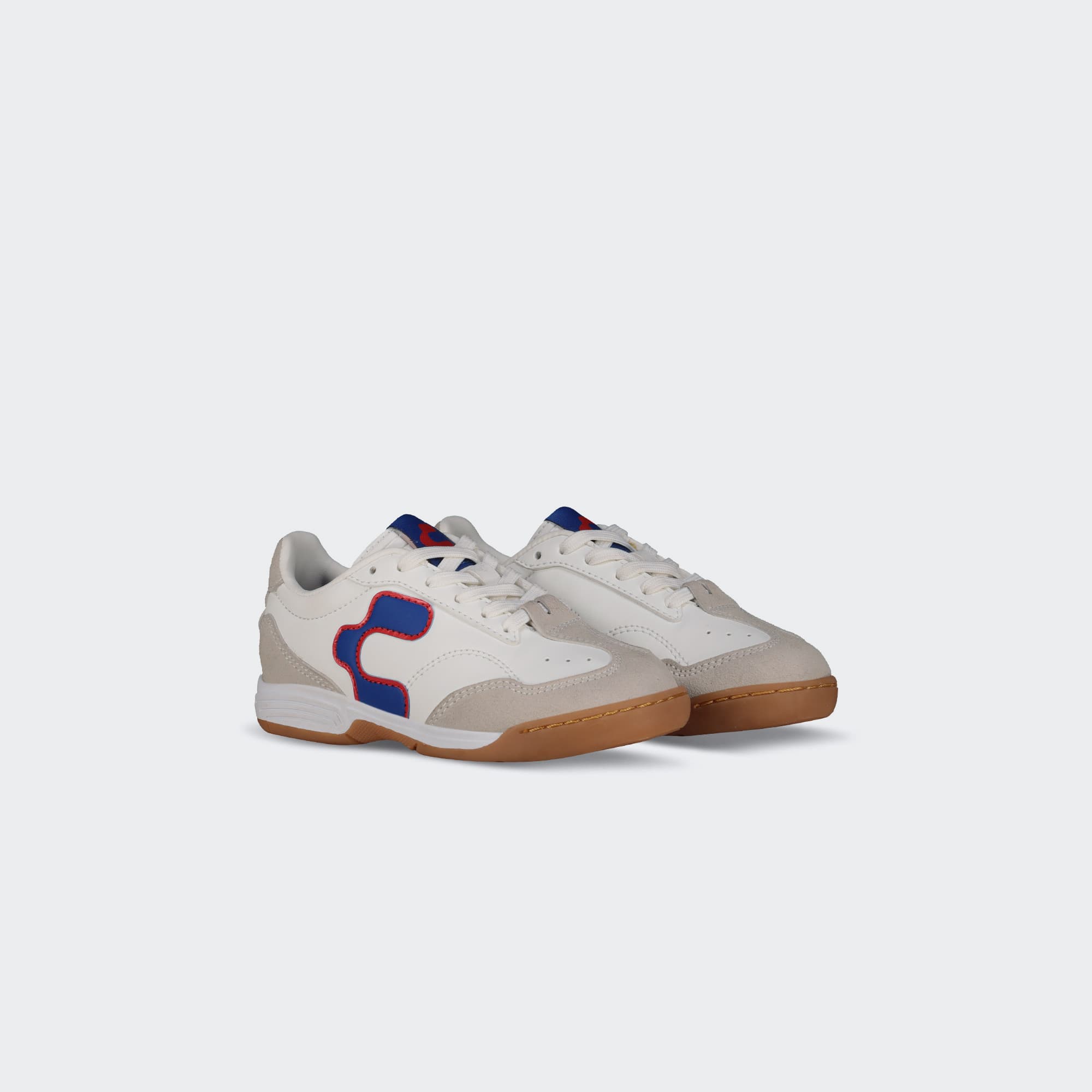 White Blue Urban Pitch City Lifestyle Shoes for Boy Charly Campista PU YT