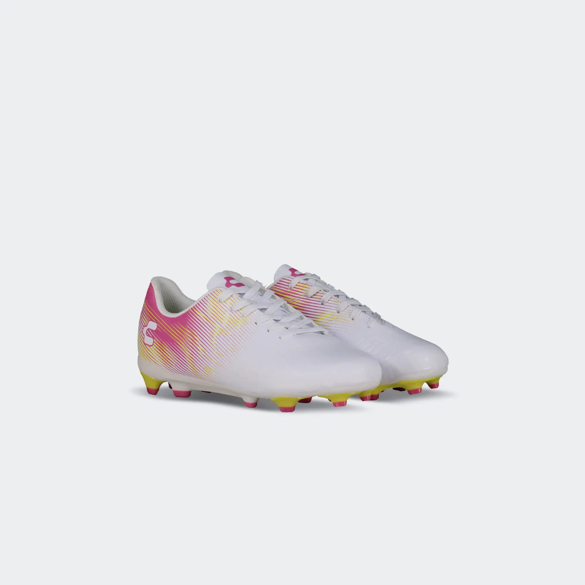 White Fuchsia Soccer Cleats for Boy Charly Grasshopper 7.0 YT Sport