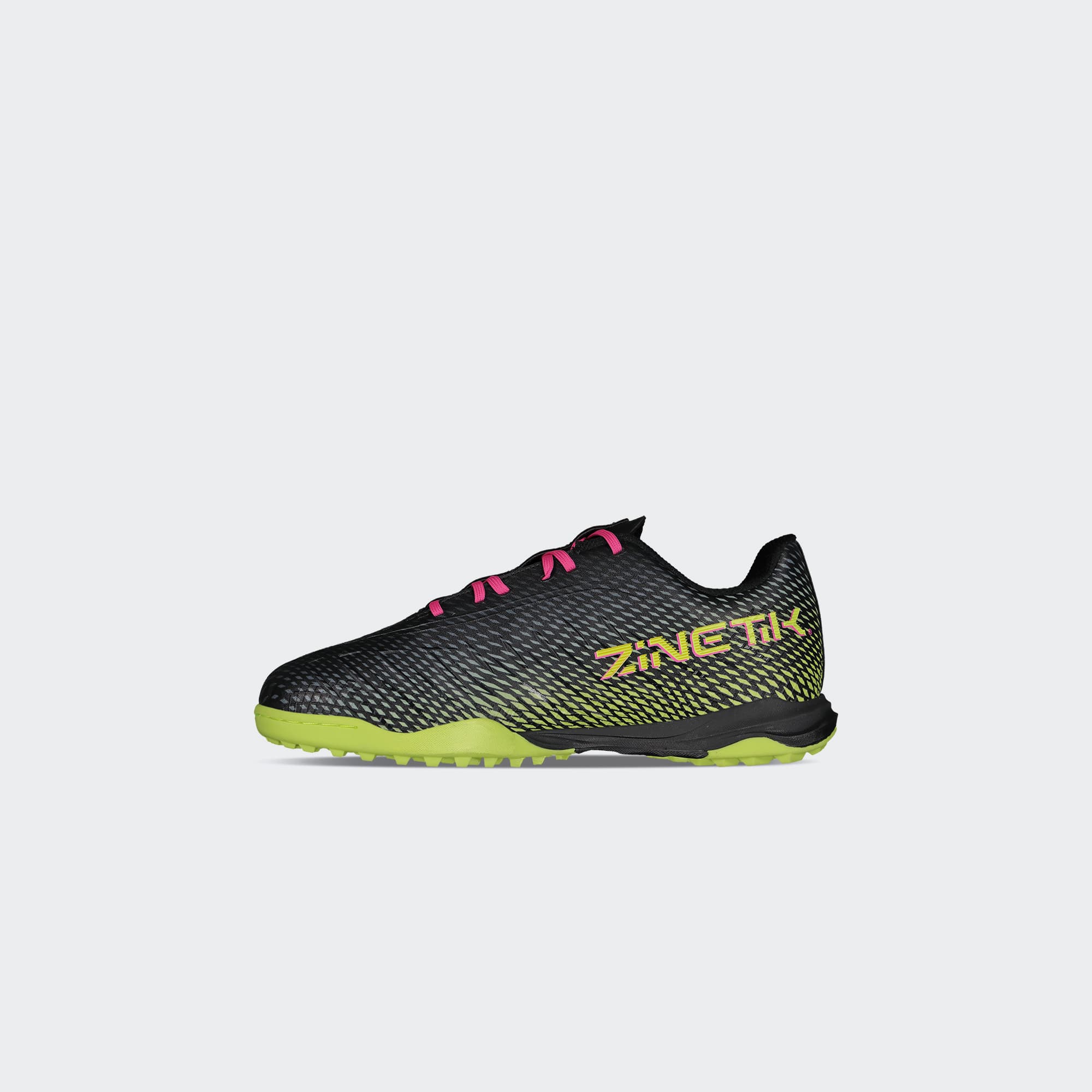 Black Fuchsia Soccer Turf Shoes for Boy Charly Zinetik TF JR Sport