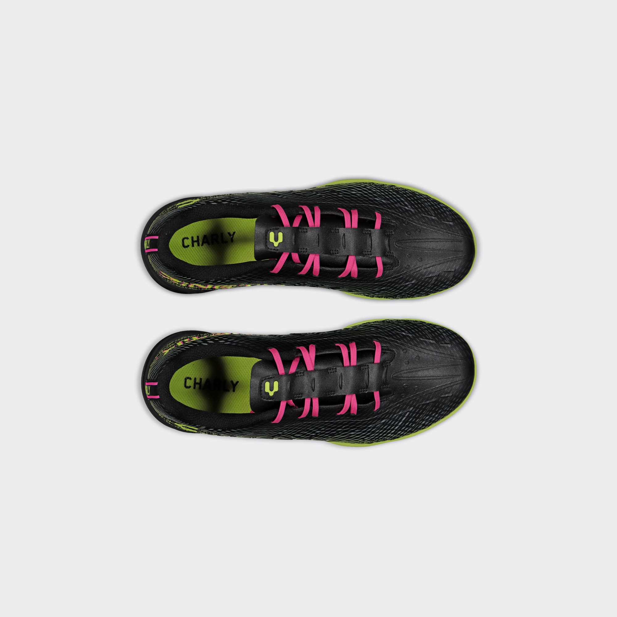Black Fuchsia Soccer Turf Shoes for Boy Charly Zinetik TF JR Sport
