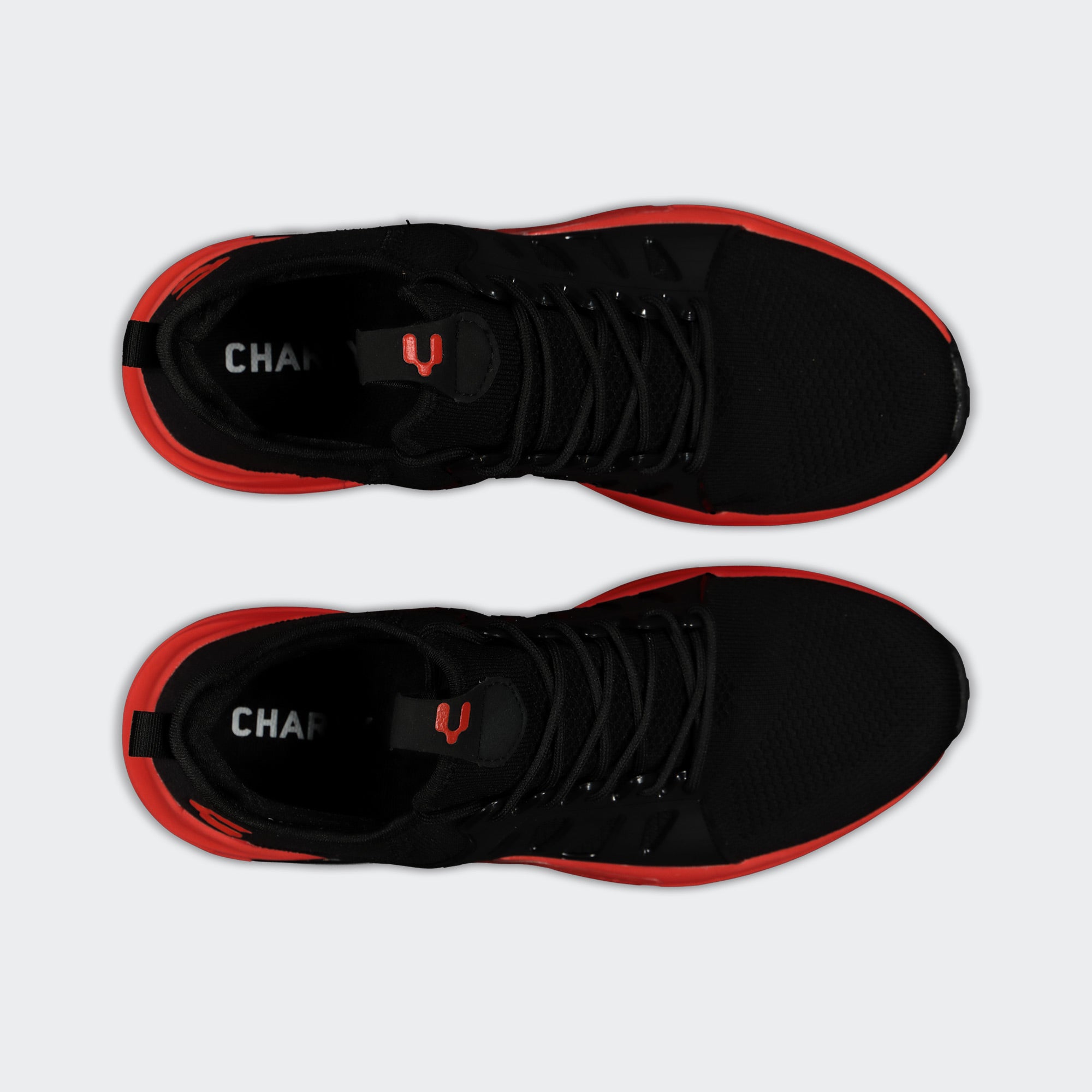 Black Red Tech Training Sport Shoes for Men Charly Abor