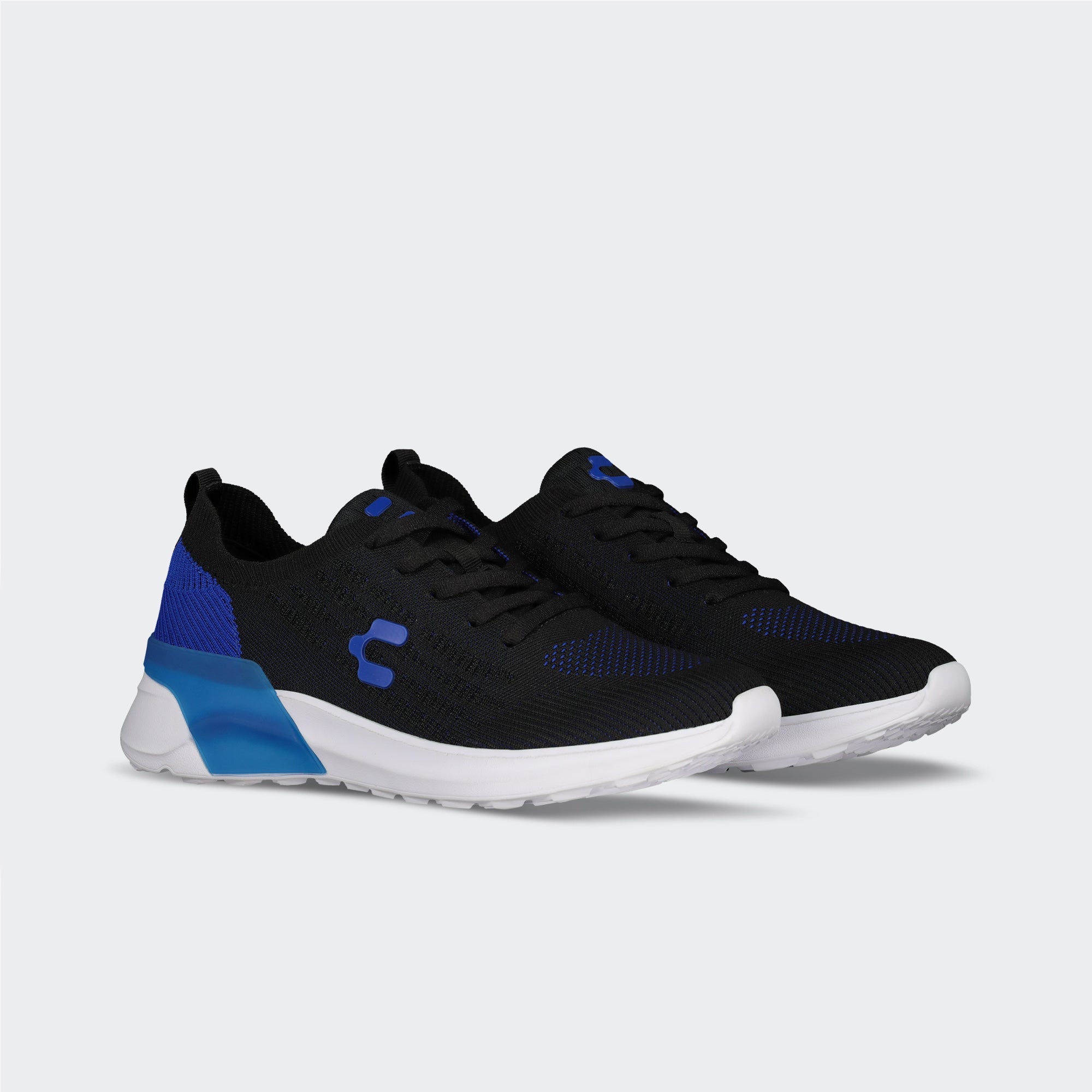 Black Royal Blue Relax Walking Light Sport Shoes For Men Charly Portel