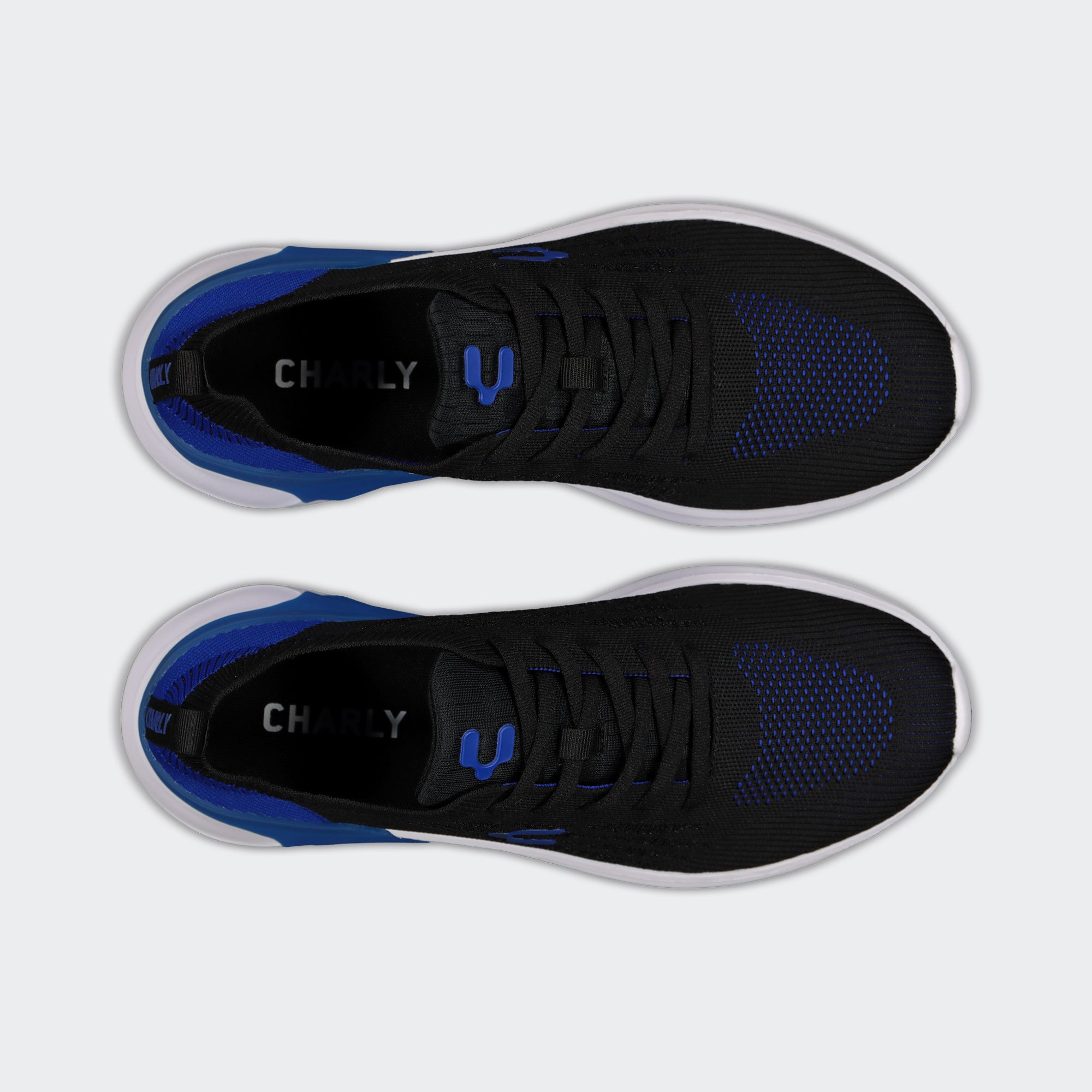 Black Royal Blue Relax Walking Light Sport Shoes For Men Charly Portel