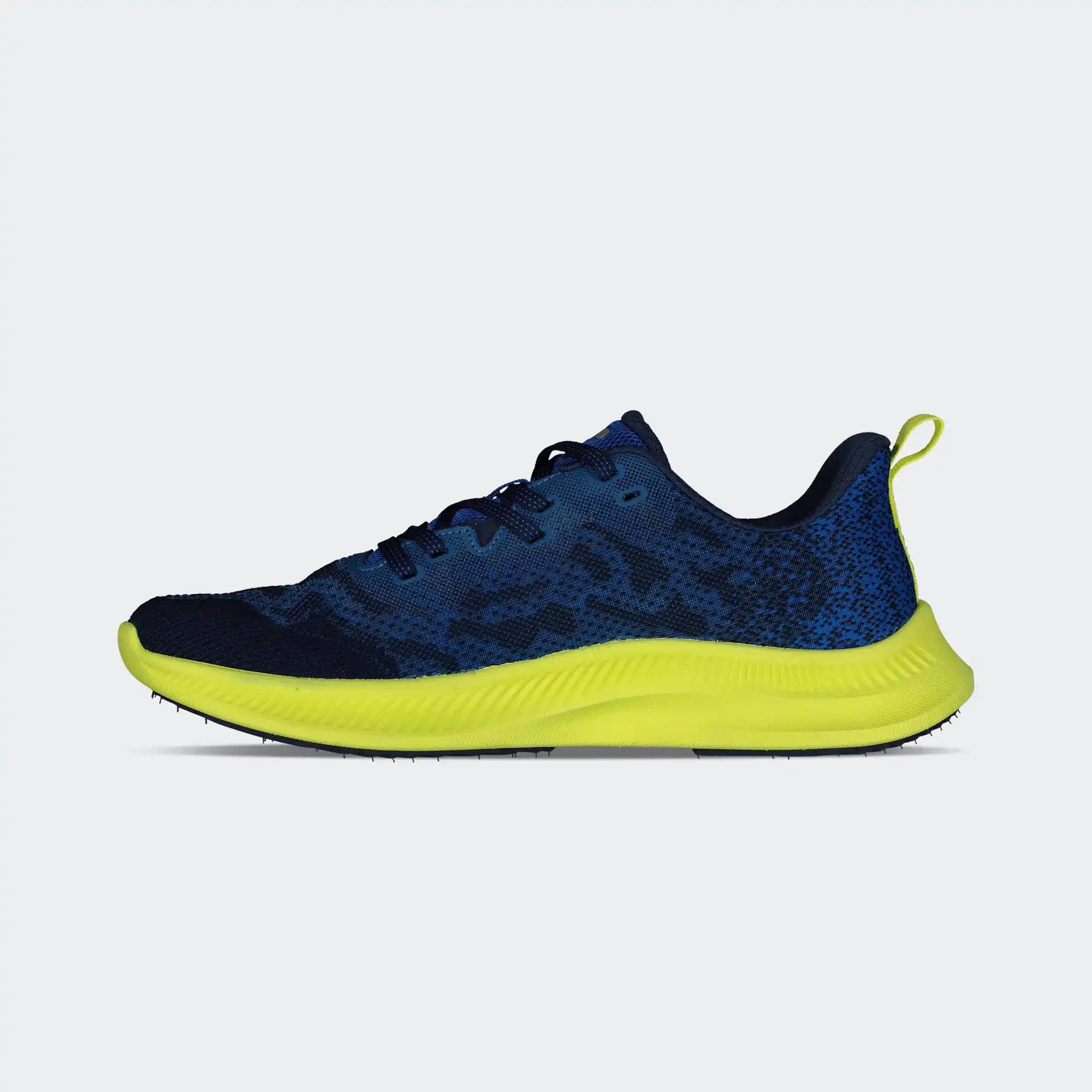 Royal Blue Lime Running Shoes for Men Charly Light Sport Disruptive
