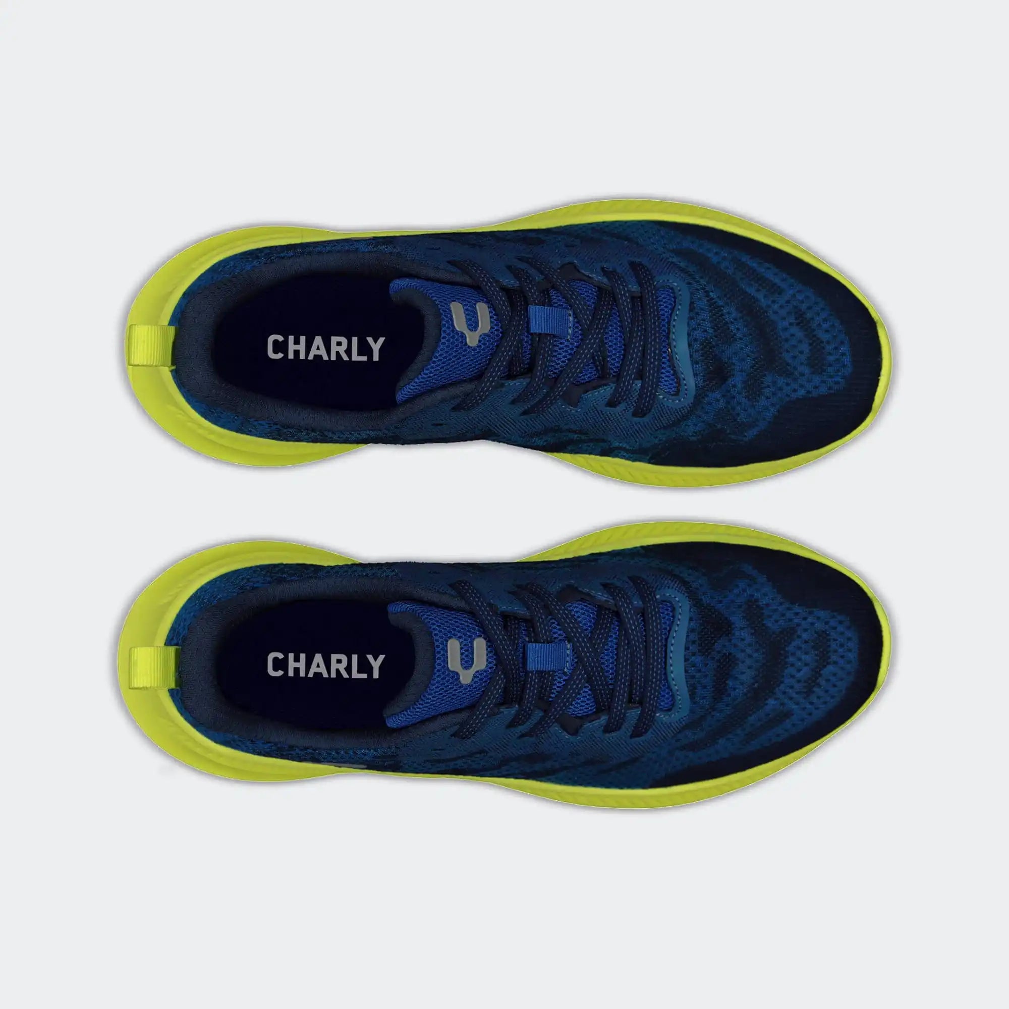 Royal Blue Lime Running Shoes for Men Charly Light Sport Disruptive