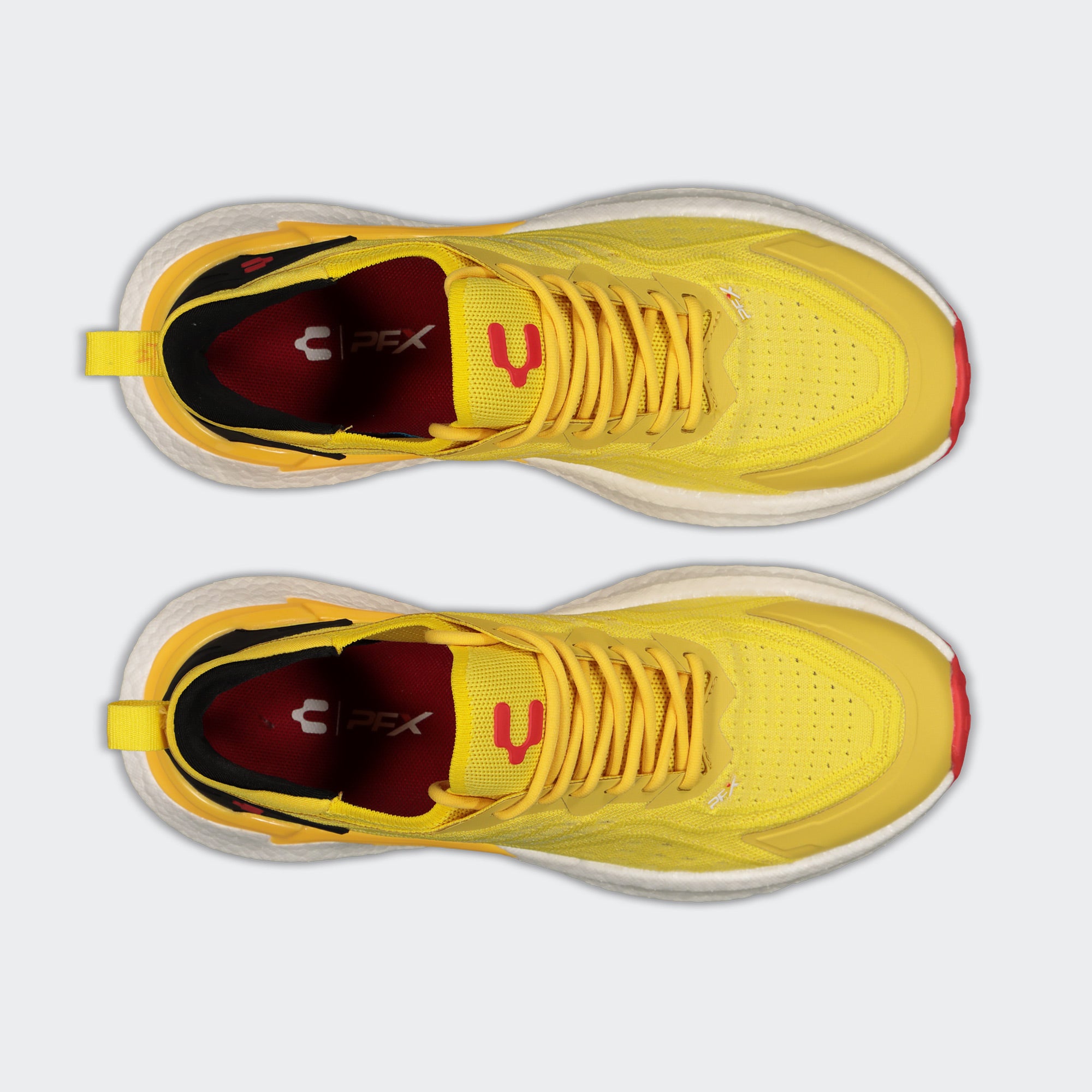 Yellow White PFX Sport Running Road Shoes for Men Charly Lightning