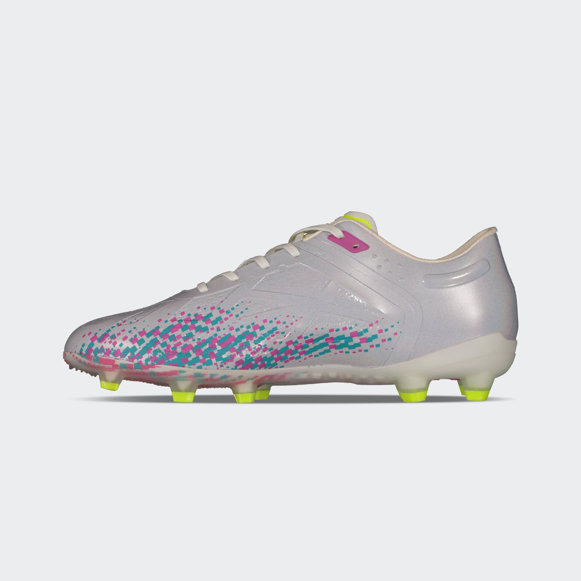 White Aqua Soccer Cleats for Men Charly Spektre 3.0 Plus Sport