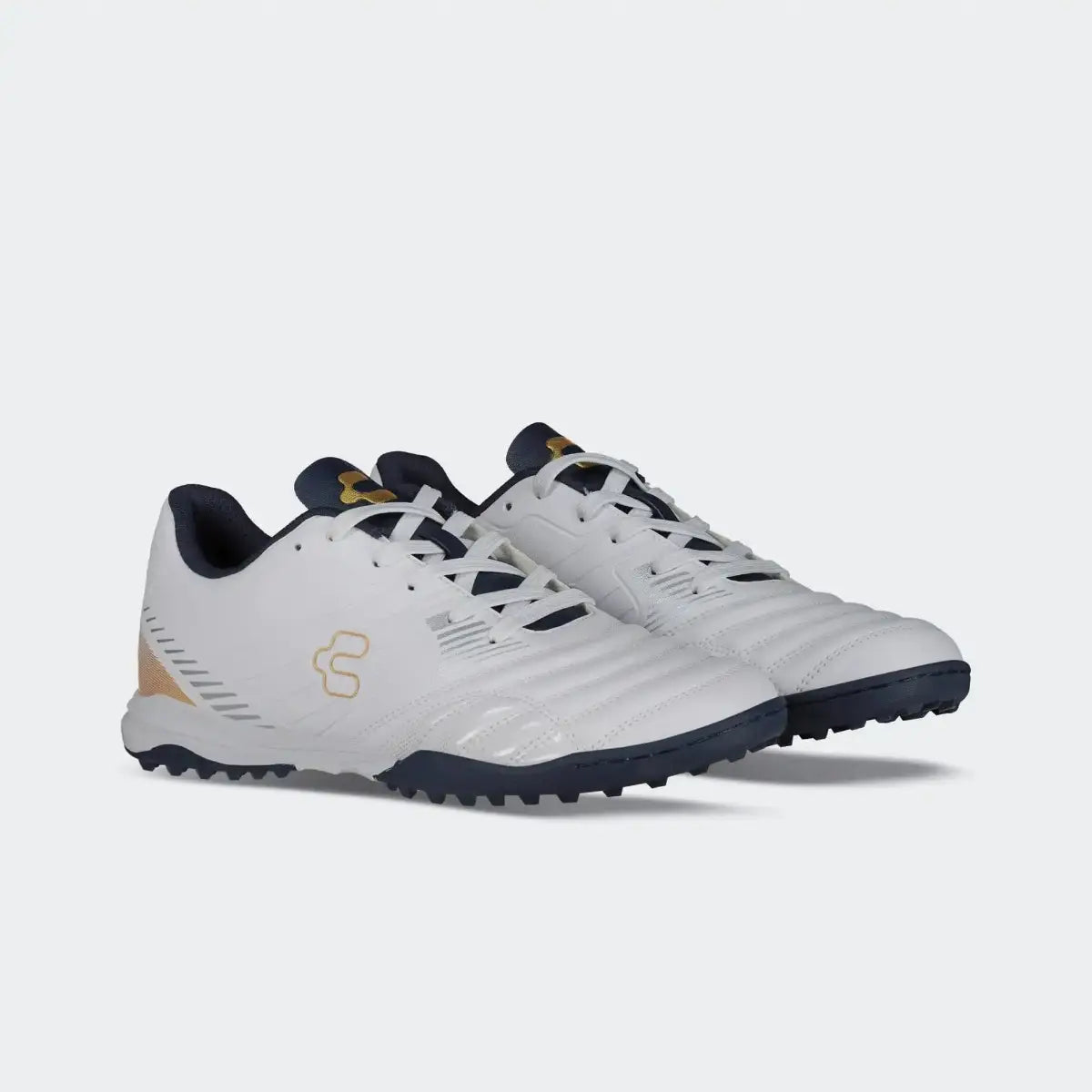 White Navy Soccer Turf Shoes for Men Charly Impala Tf