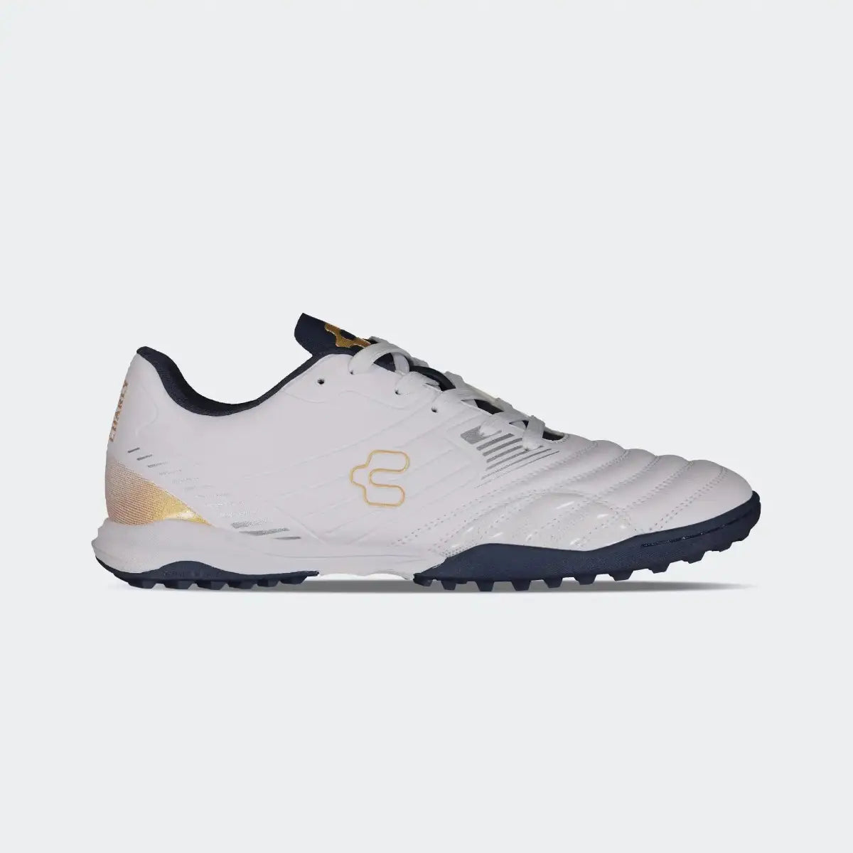 White Navy Soccer Turf Shoes for Men Charly Impala Tf