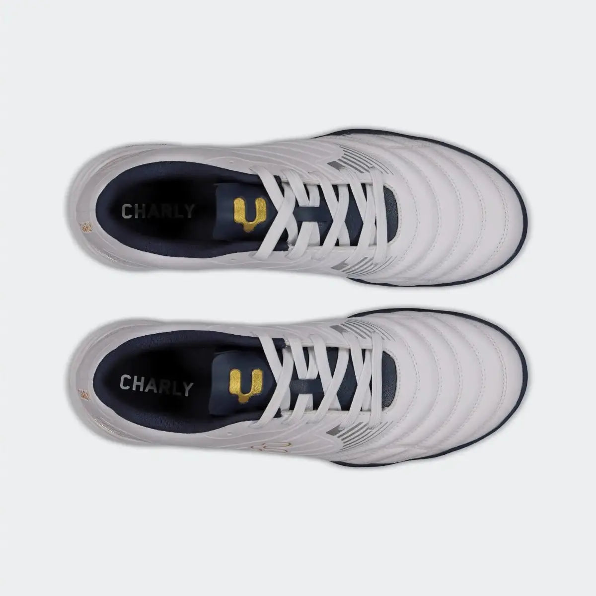 White Navy Soccer Turf Shoes for Men Charly Impala Tf