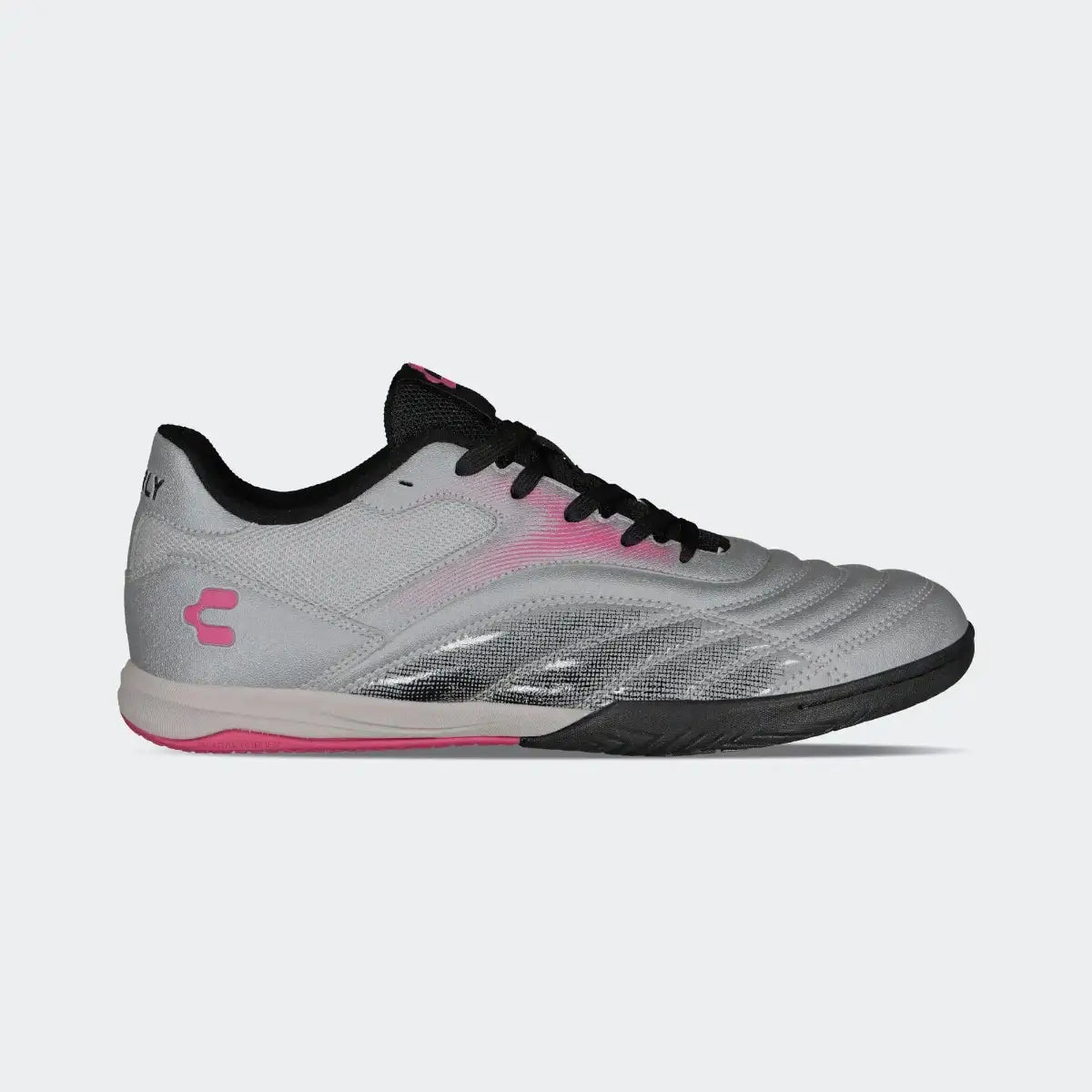 Gray Black Indoor Soccer Shoes for Men Charly Parallax 2.0
