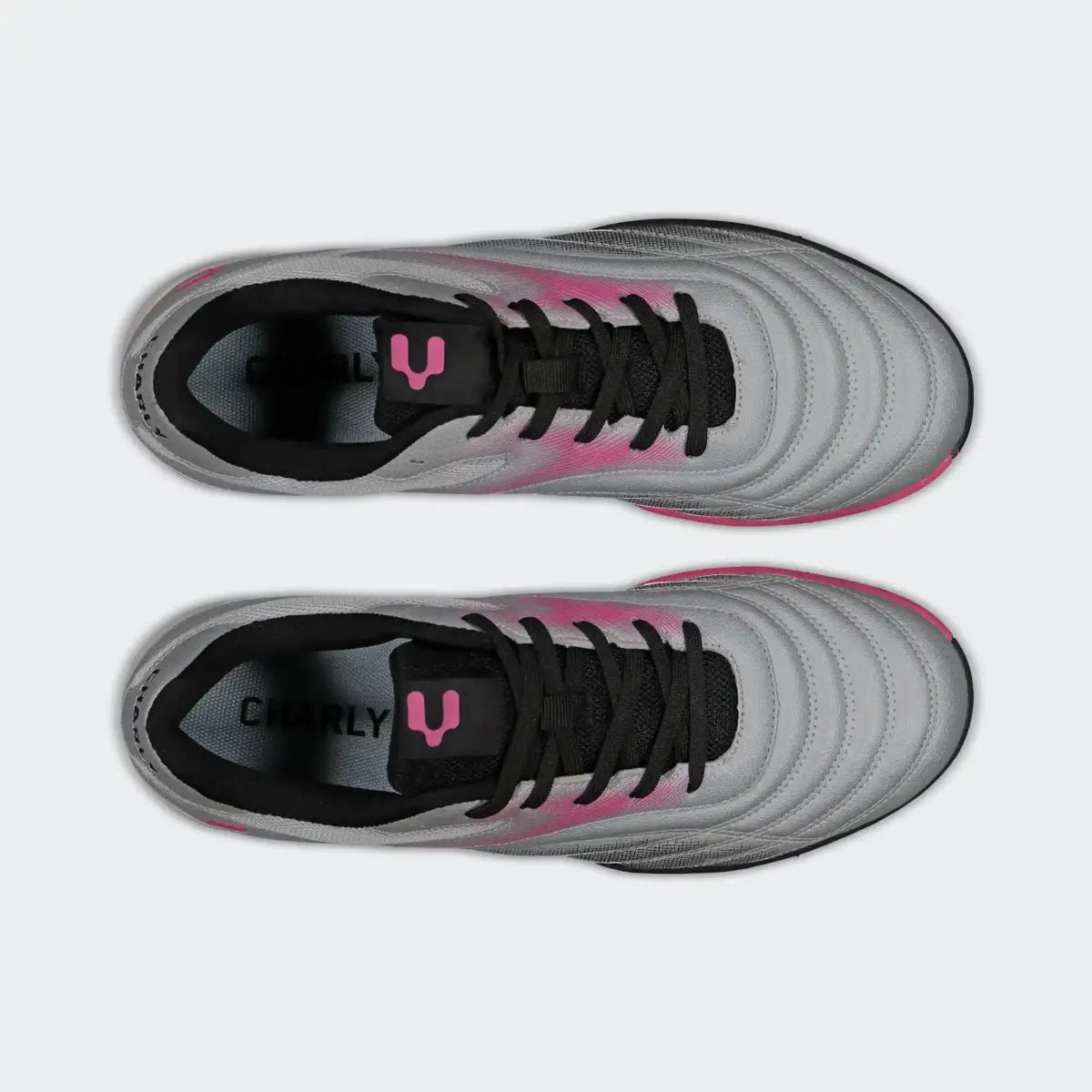 Gray Black Indoor Soccer Shoes for Men Charly Parallax 2.0