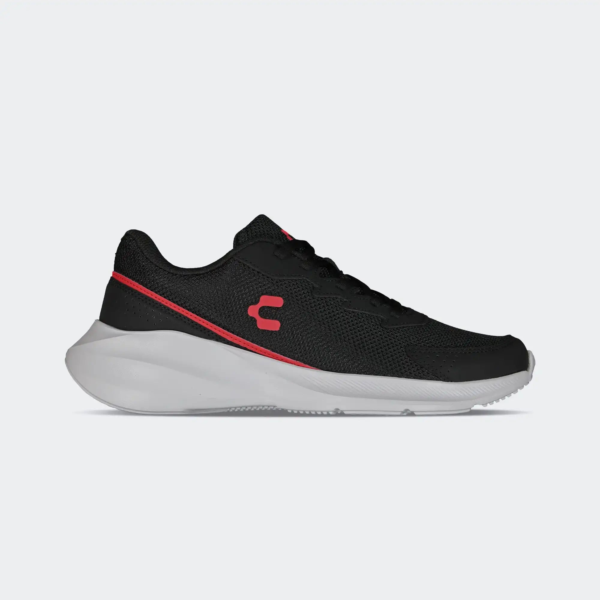 Black Red Running Road Casual Shoes for Men Charly Olimpia Sport