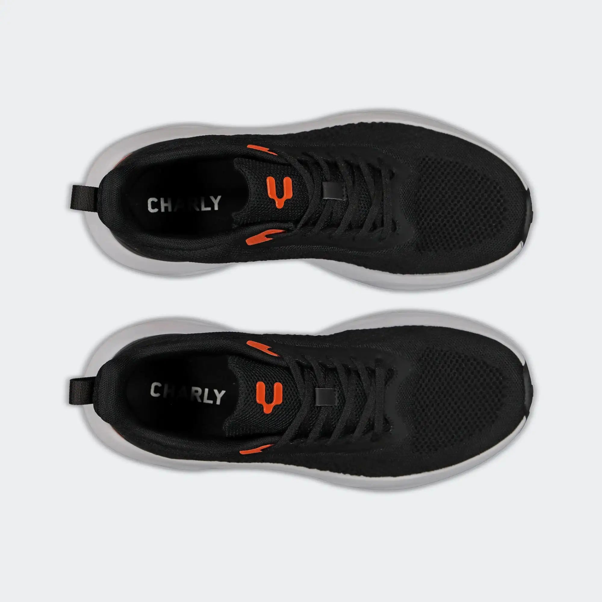 Black Orange Running Road Casual Shoes for Men Charly Voila Sport