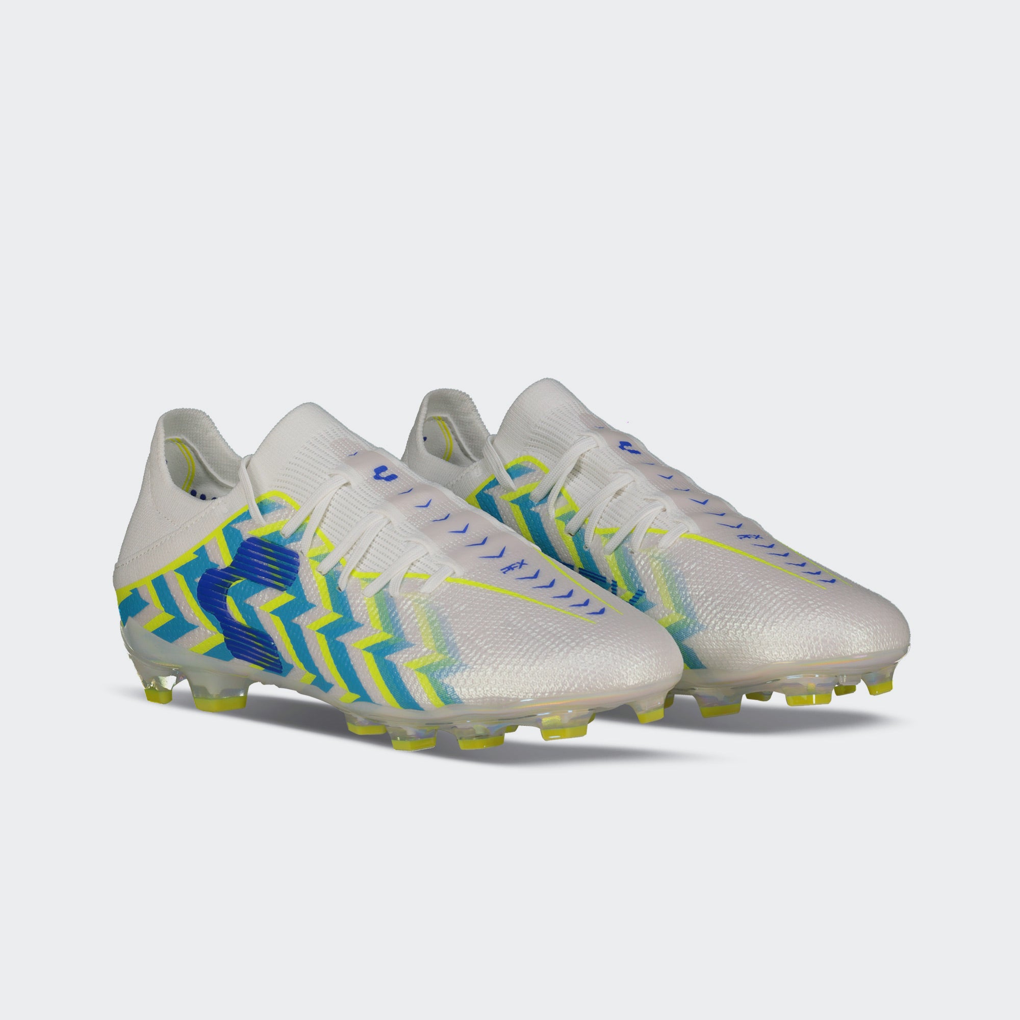 White Blue PFX Soccer Cleats for Men Charly Zinetik 26 Sport