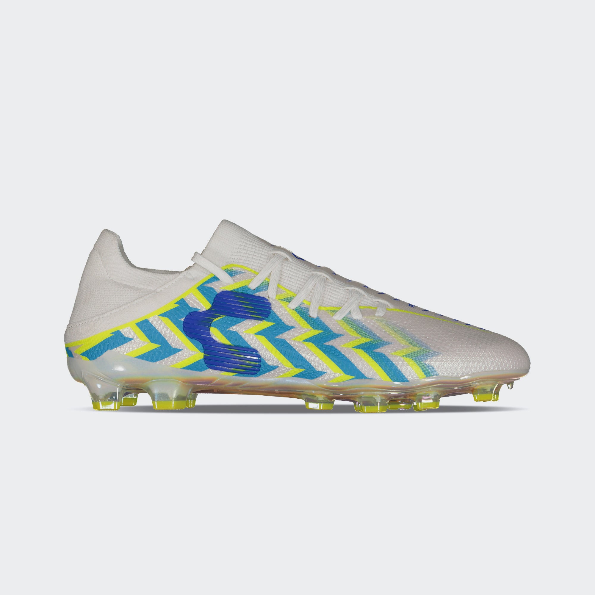 White Blue PFX Soccer Cleats for Men Charly Zinetik 26 Sport