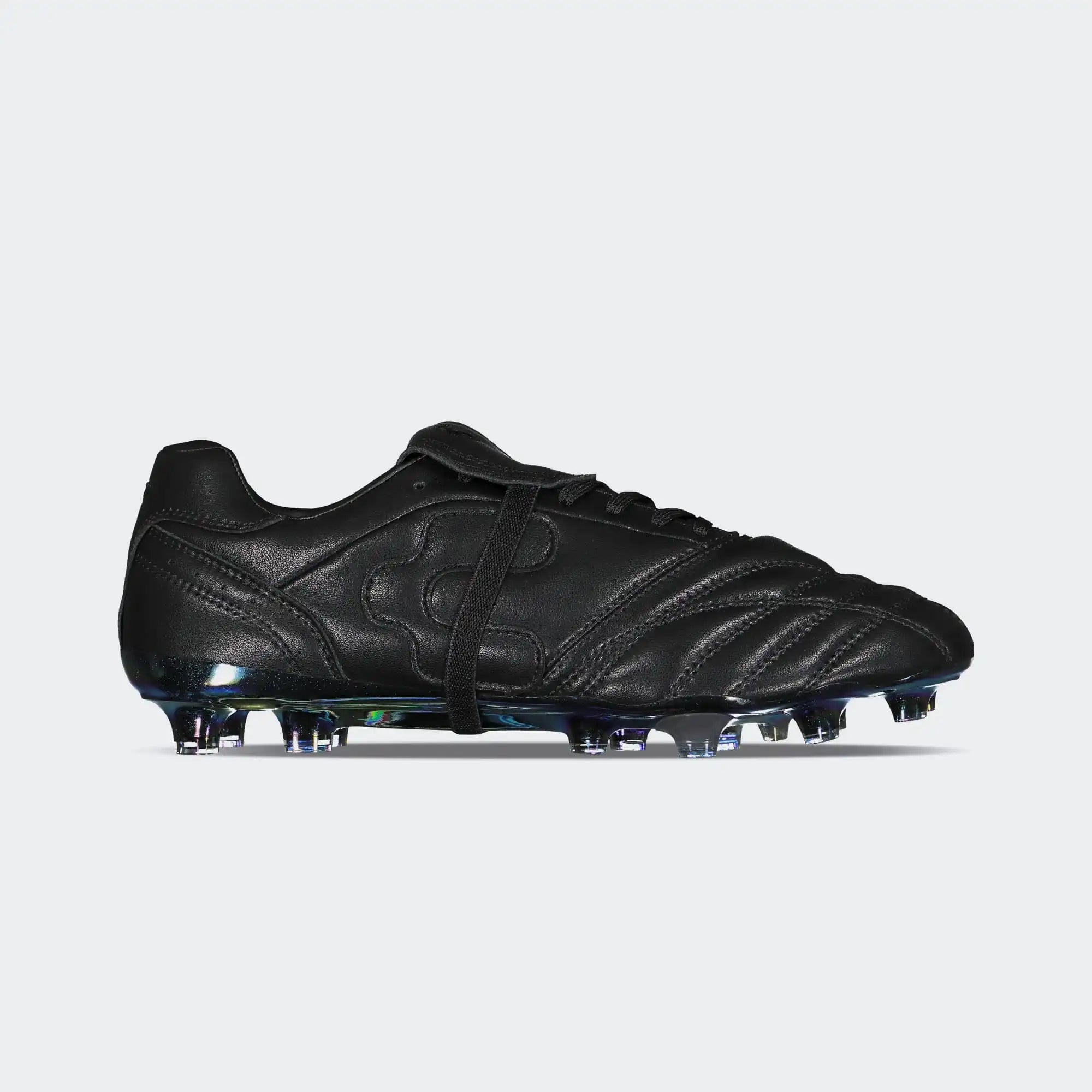 Black Soccer Leather Cleats for Men Charly Legendario 26 PFX Sport