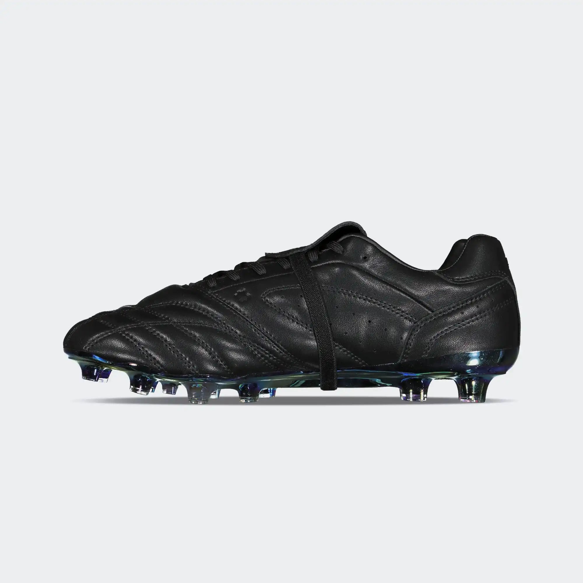 Black Soccer Leather Cleats for Men Charly Legendario 26 PFX Sport
