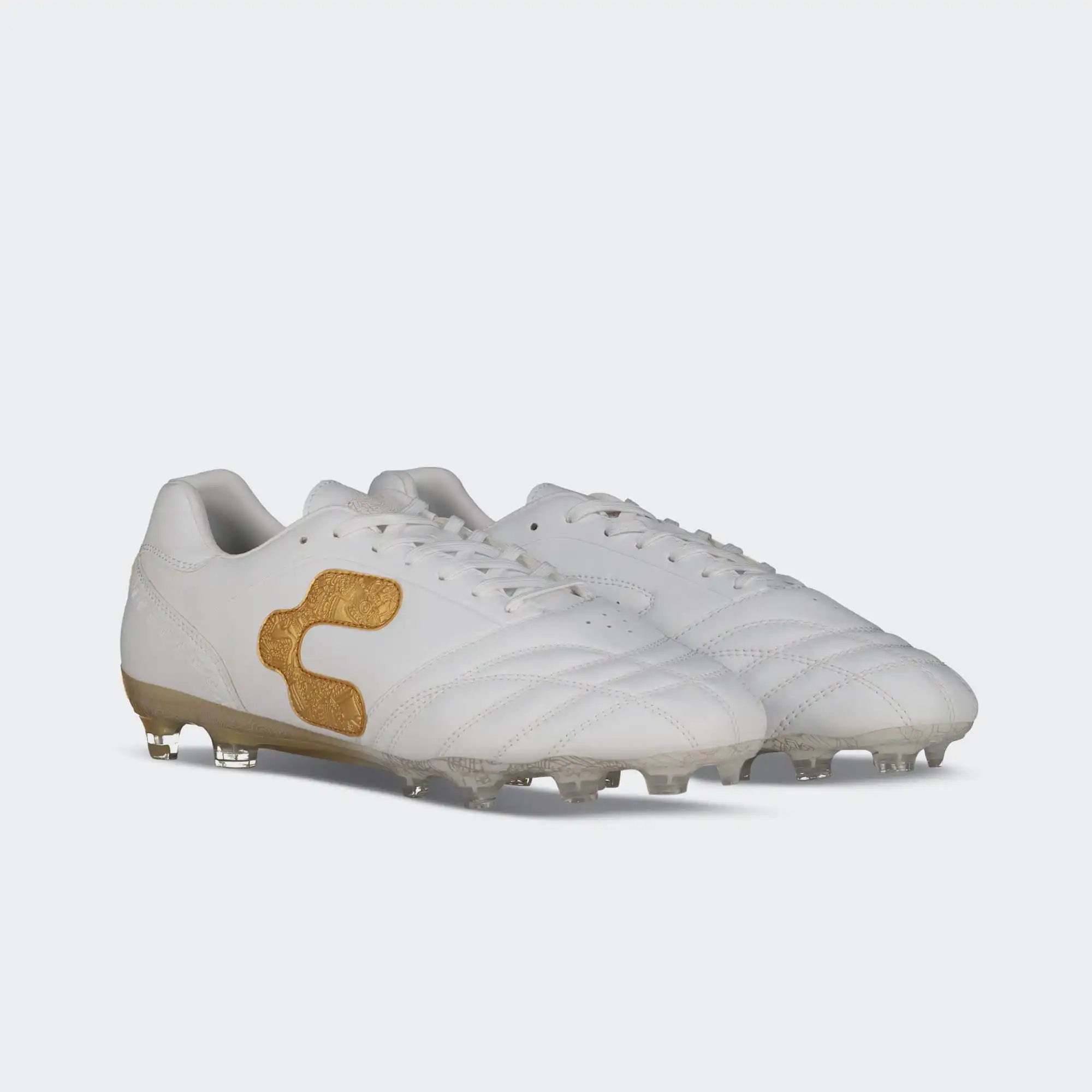 White Gold Soccer Cleats for Men Charly Legendario 26 Select Sport