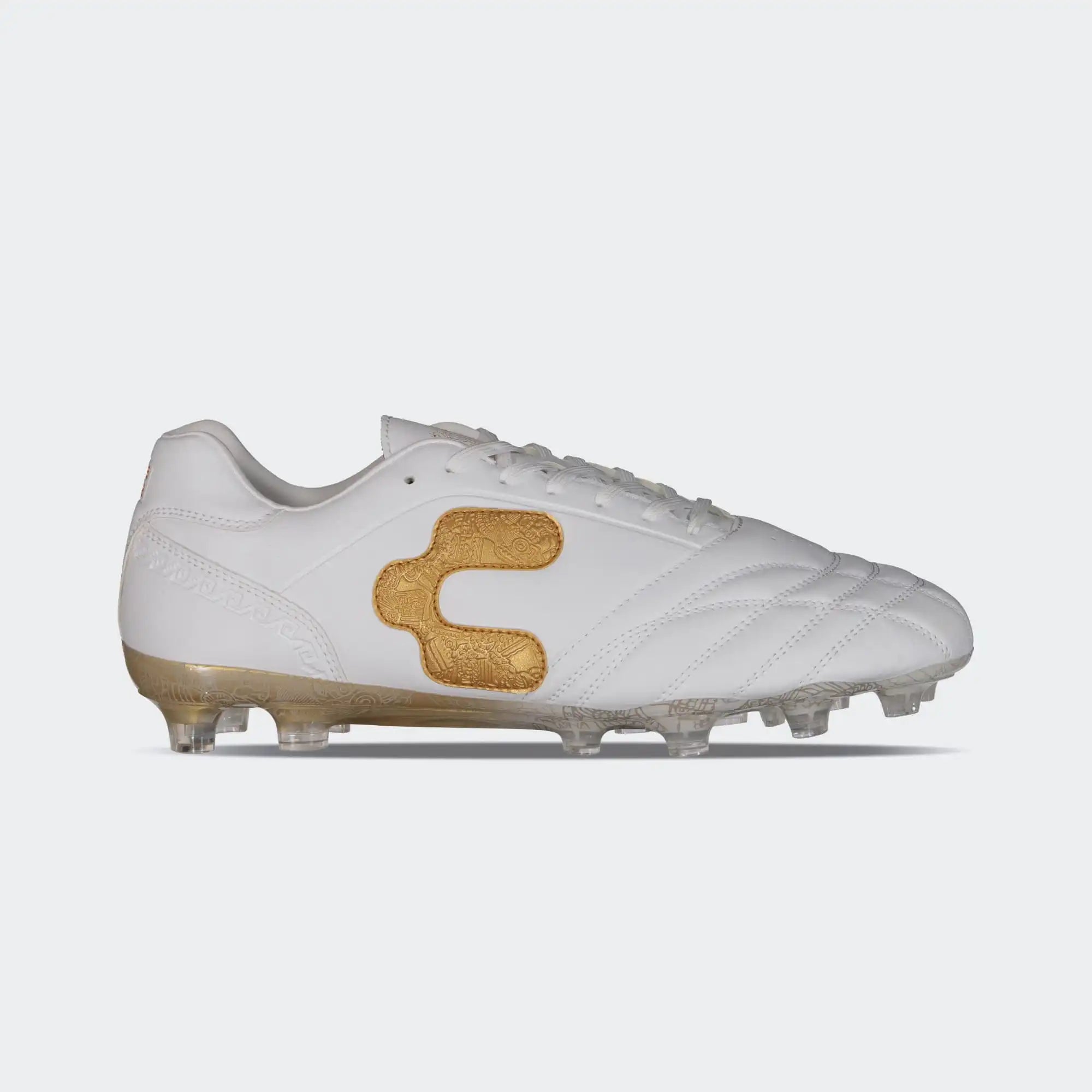 White Gold Soccer Cleats for Men Charly Legendario 26 Select Sport