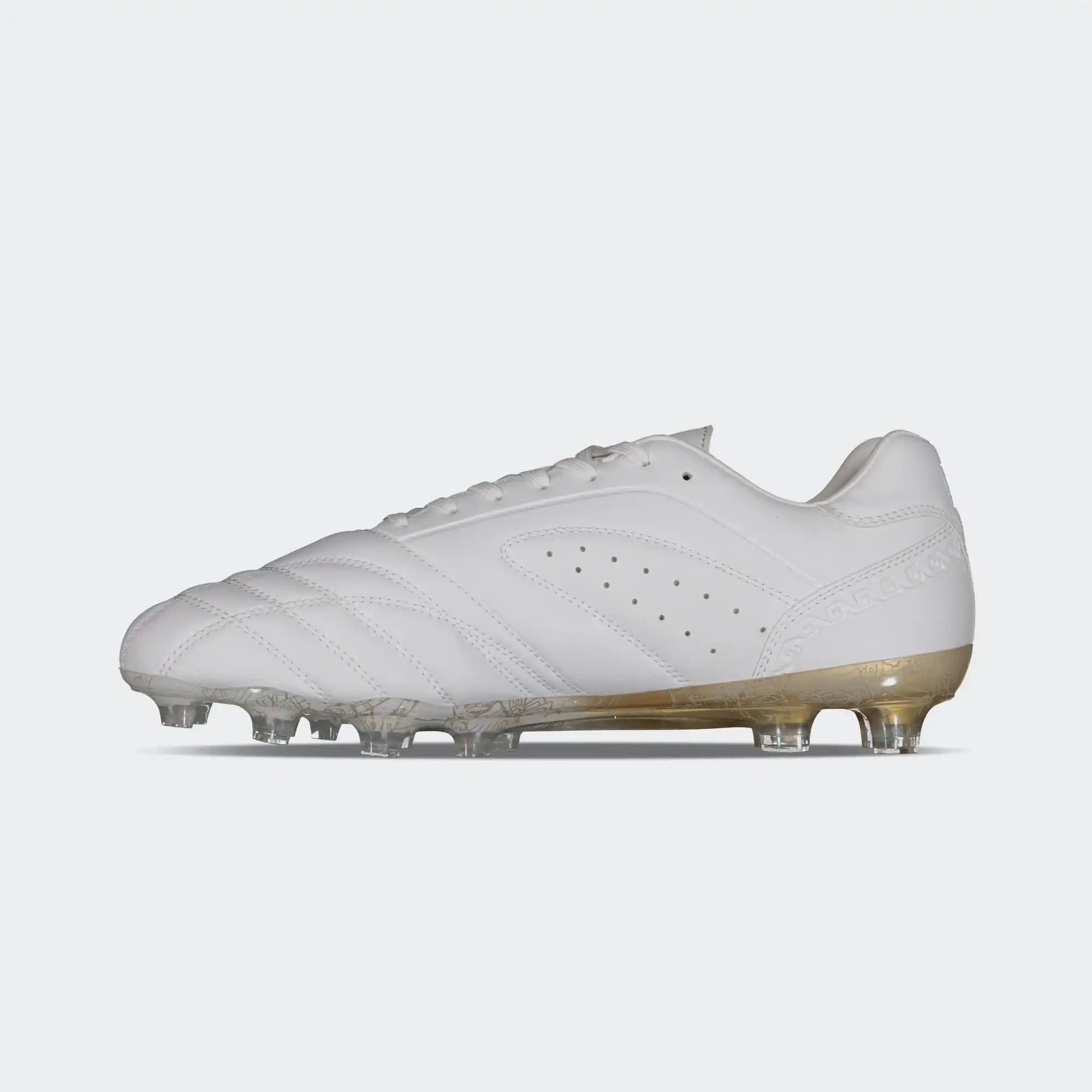 White Gold Soccer Cleats for Men Charly Legendario 26 Select Sport