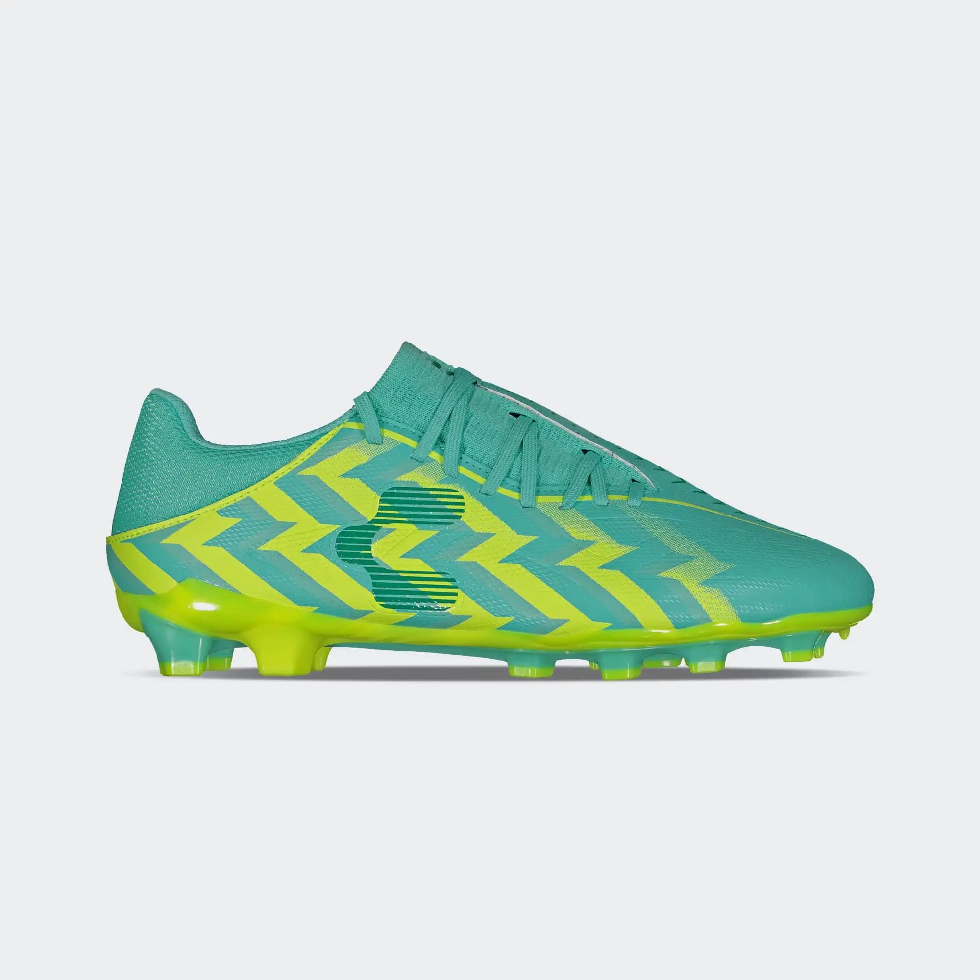 Turquoise Yellow Soccer Cleats for Men Charly Zinetik 26 Select Sport