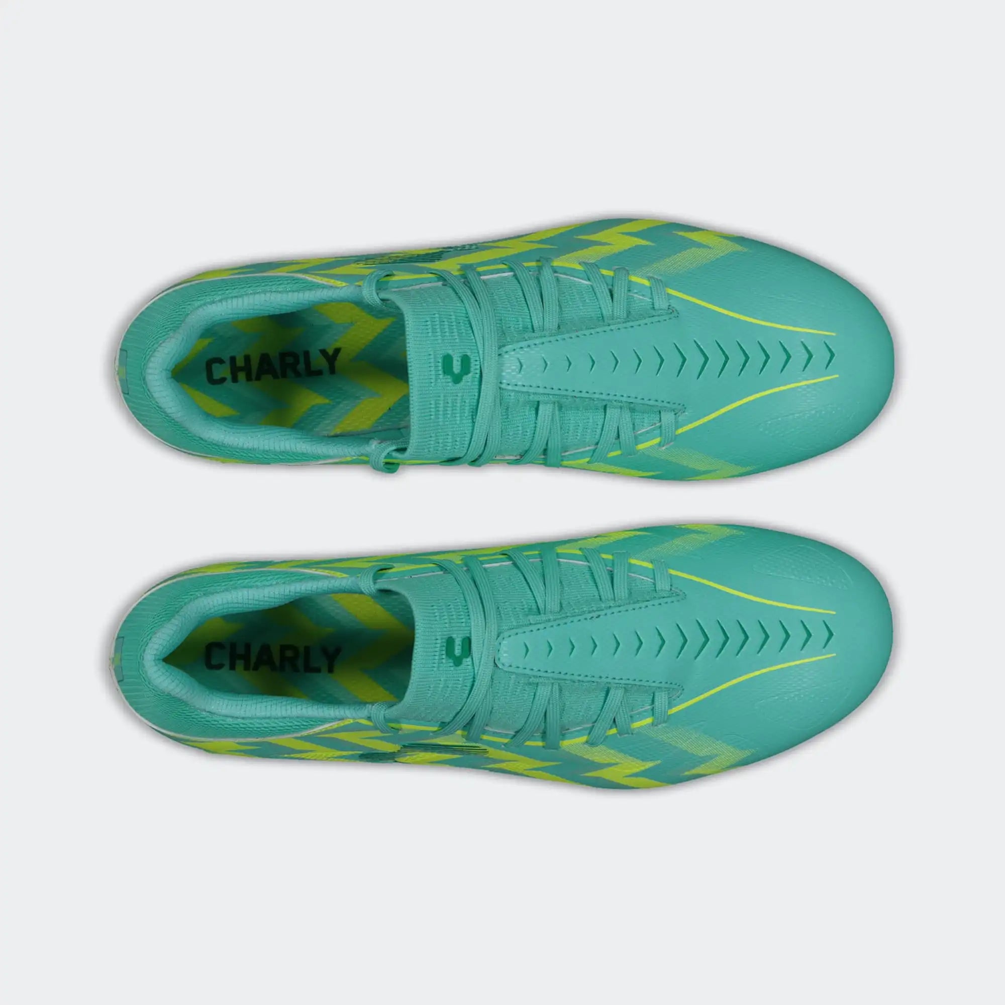 Turquoise Yellow Soccer Cleats for Men Charly Zinetik 26 Select Sport