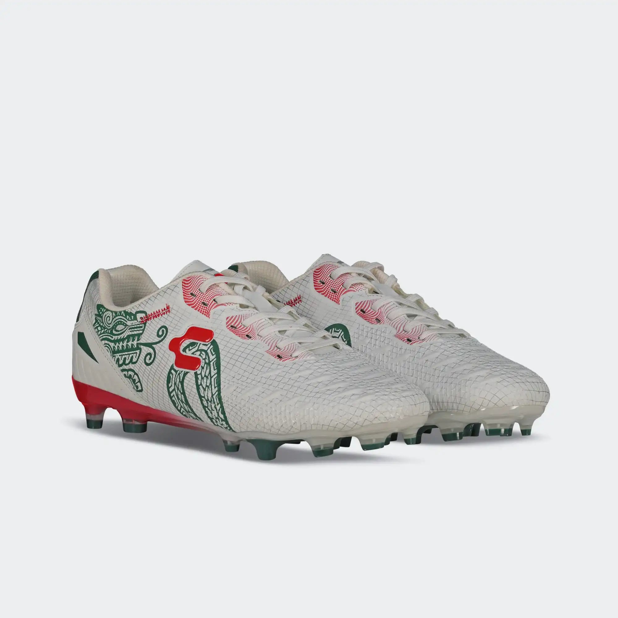 White Green Soccer Cleats for Men Charly Hotcross 26 Sport