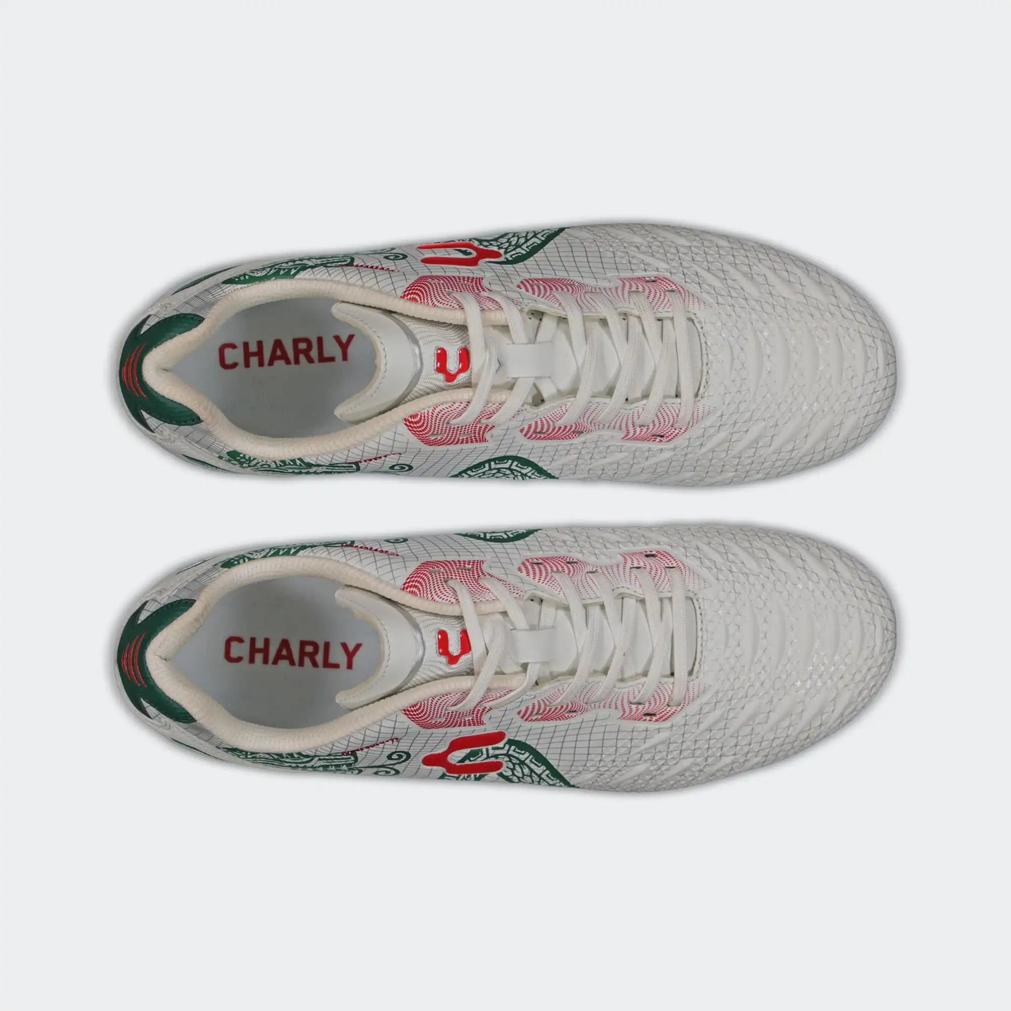 White Green Soccer Cleats for Men Charly Hotcross 26 Sport