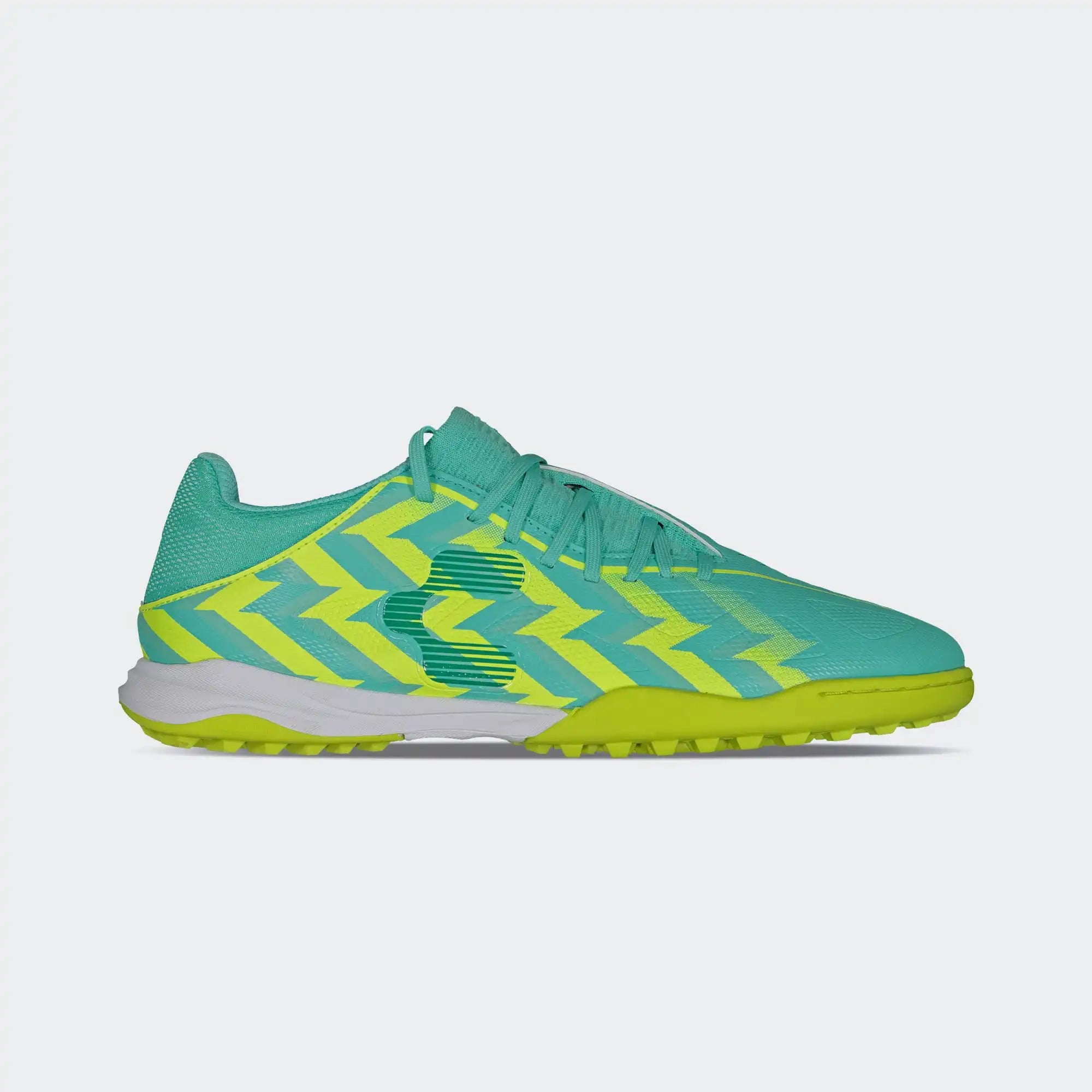 Turquoise Yellow Soccer Turf Shoes for Men Charly Zinetik 26 Select Tf Sport