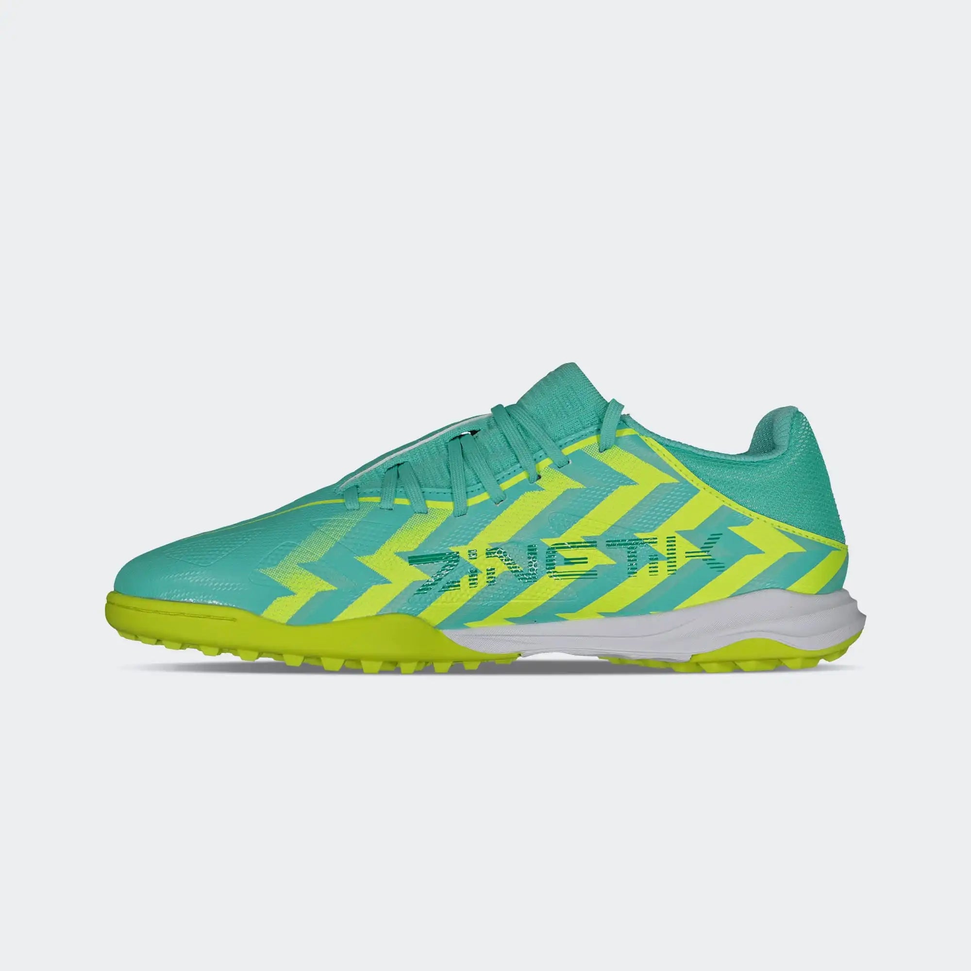 Turquoise Yellow Soccer Turf Shoes for Men Charly Zinetik 26 Select Tf Sport