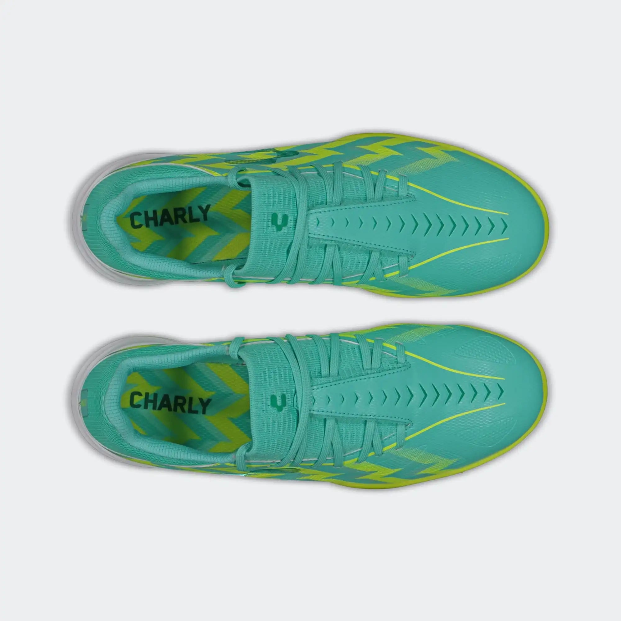 Turquoise Yellow Soccer Turf Shoes for Men Charly Zinetik 26 Select Tf Sport