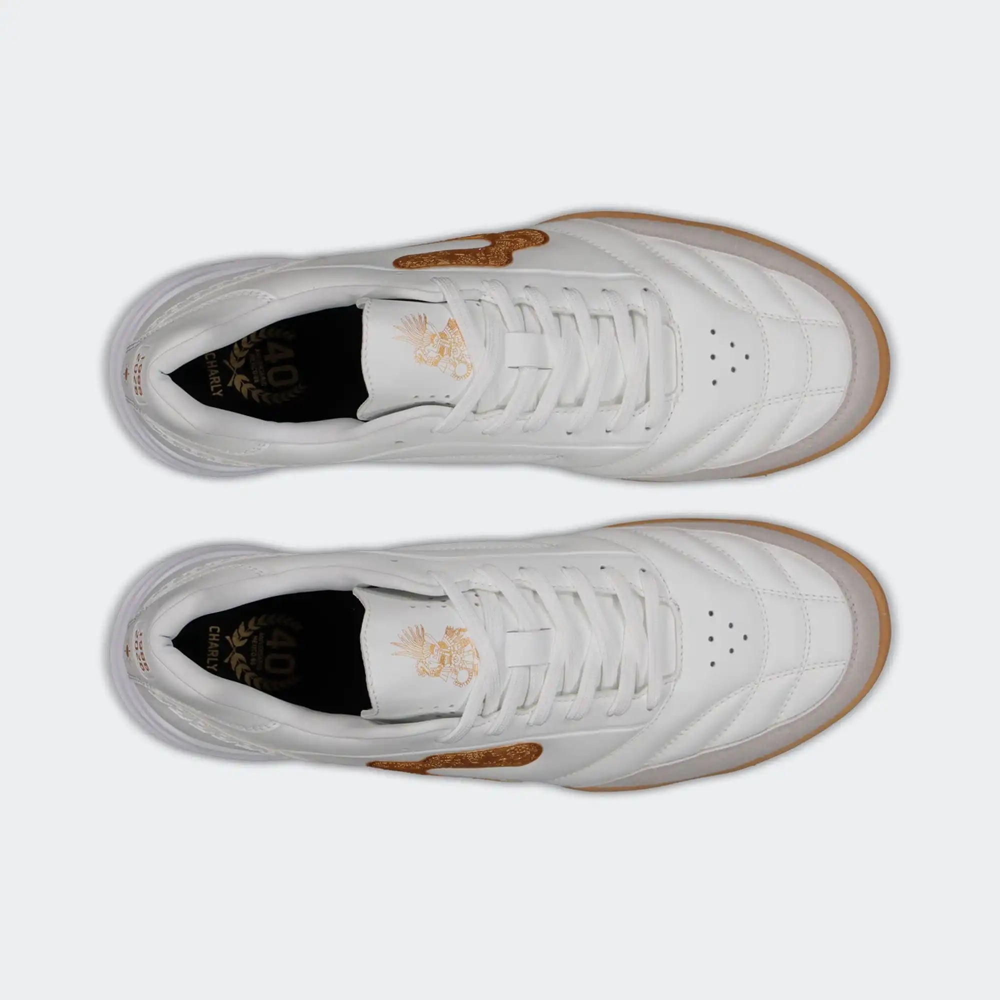 White Gold Soccer Turf Shoes for Men Charly Sport Legendario 26 Select TF