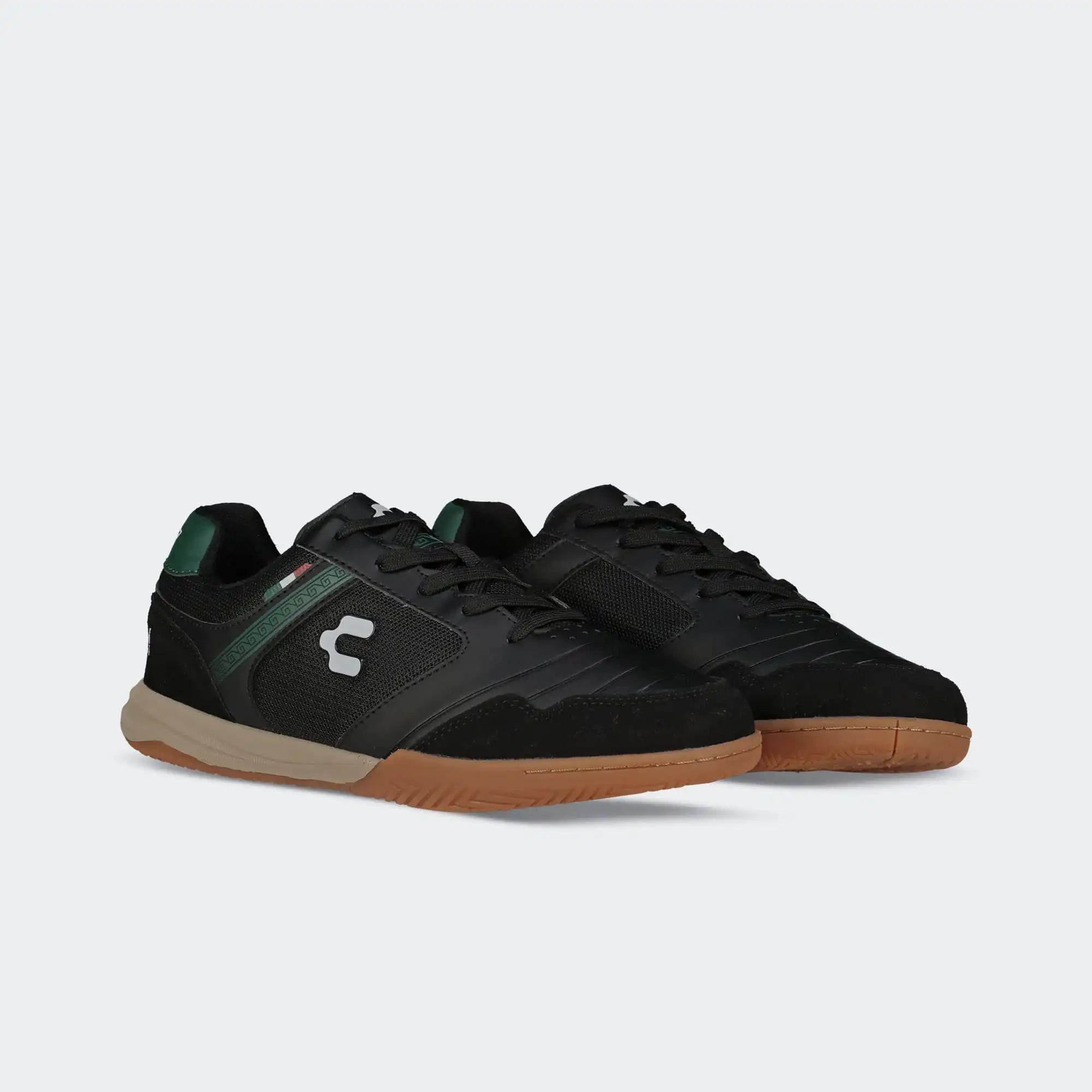 Black Green Soccer Indoor Shoes for Men Charly Cicero Sala 26 Sport