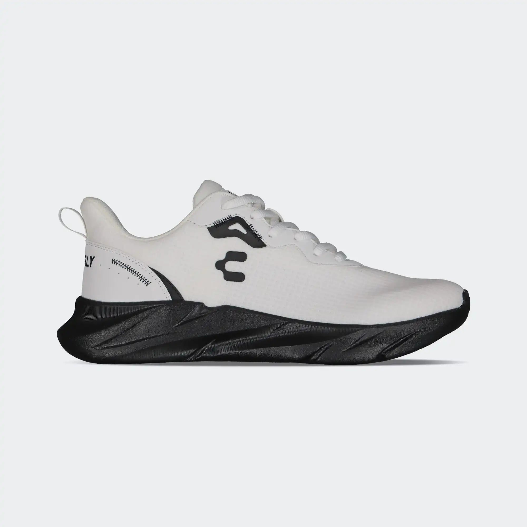 White Black Walking Light Sport Shoes for Men Charly Luker 2.0 Relax