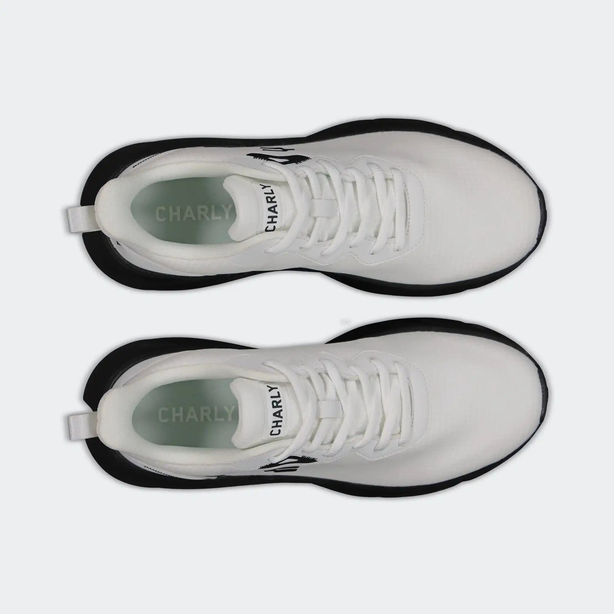 White Black Walking Light Sport Shoes for Men Charly Luker 2.0 Relax