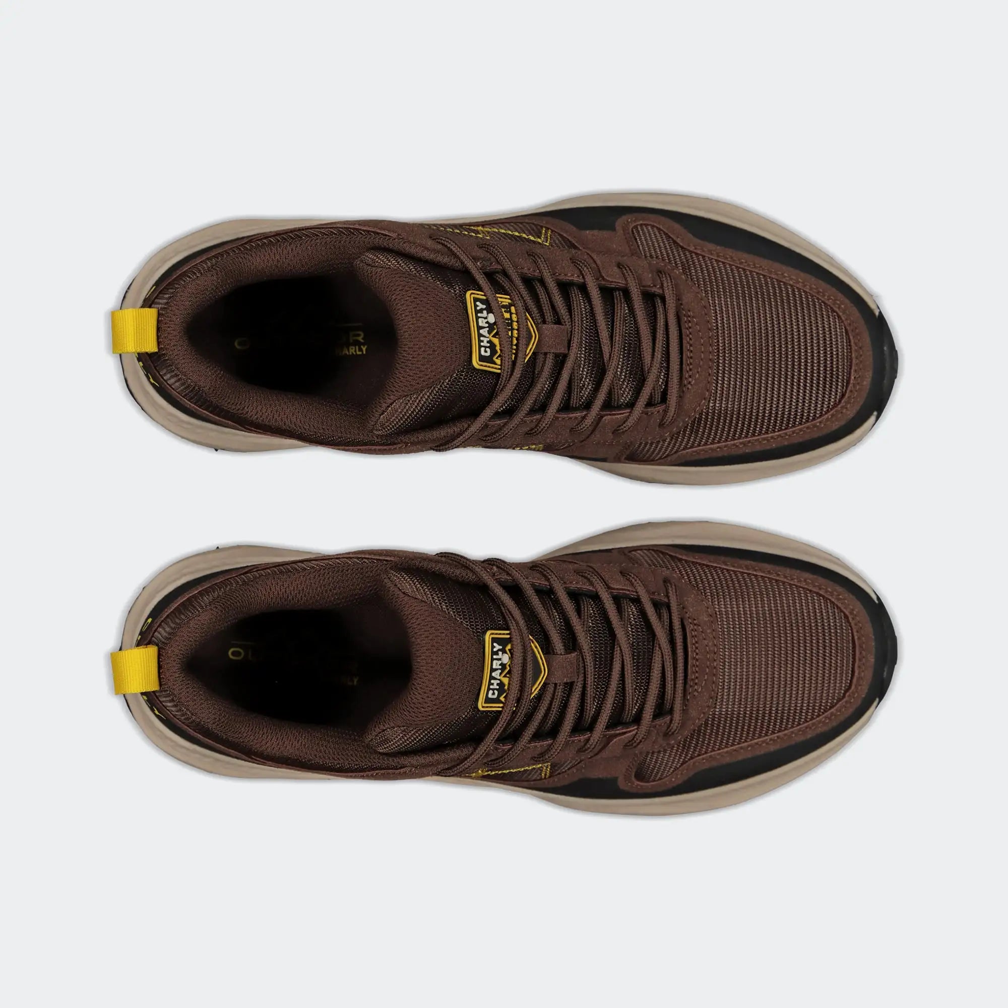 Brown Yellow Hiking Outdoor Shoes for Men Charly Sport Arrow