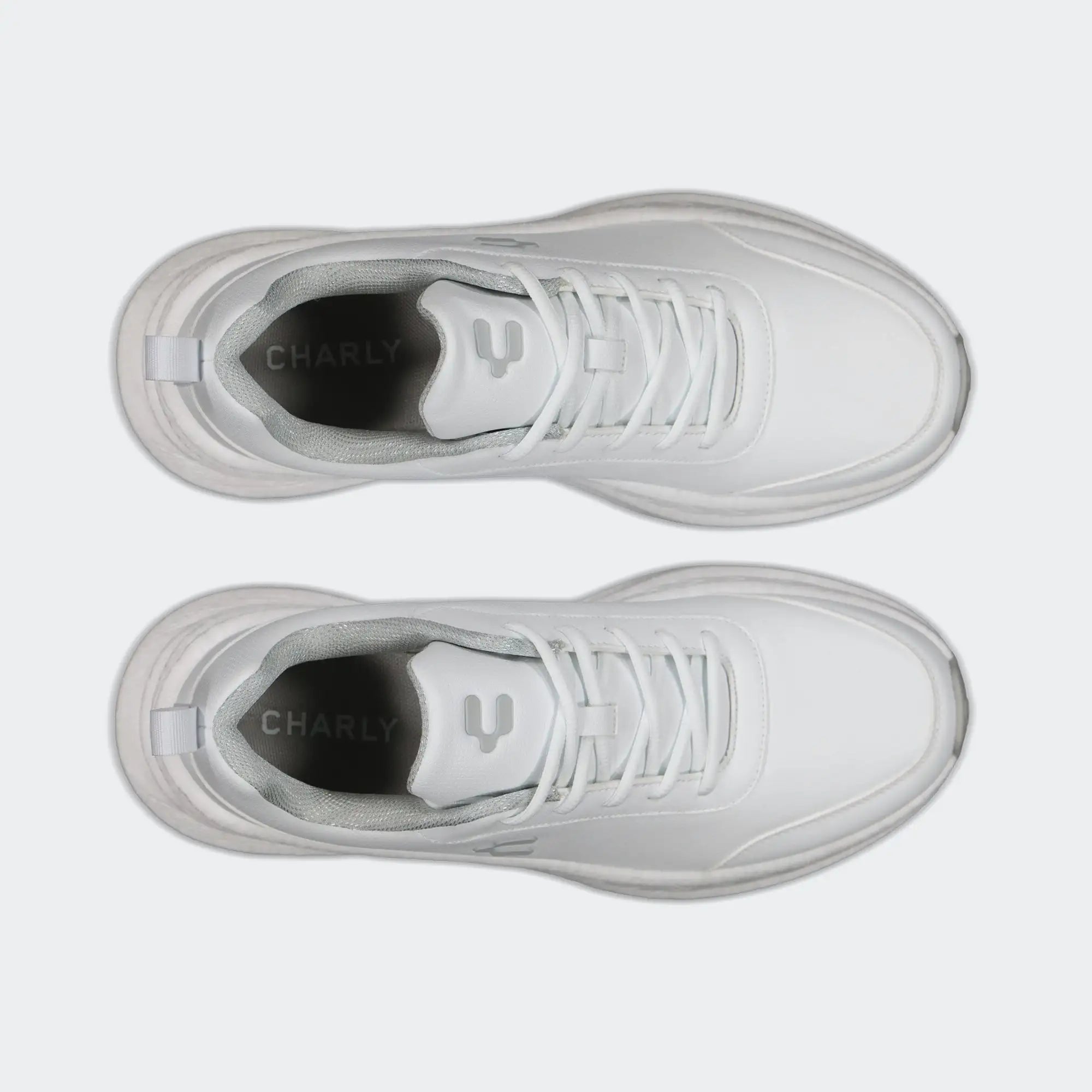 White Running Road Casual Shoes for Men Charly Sport Olimpia 2.0 PU