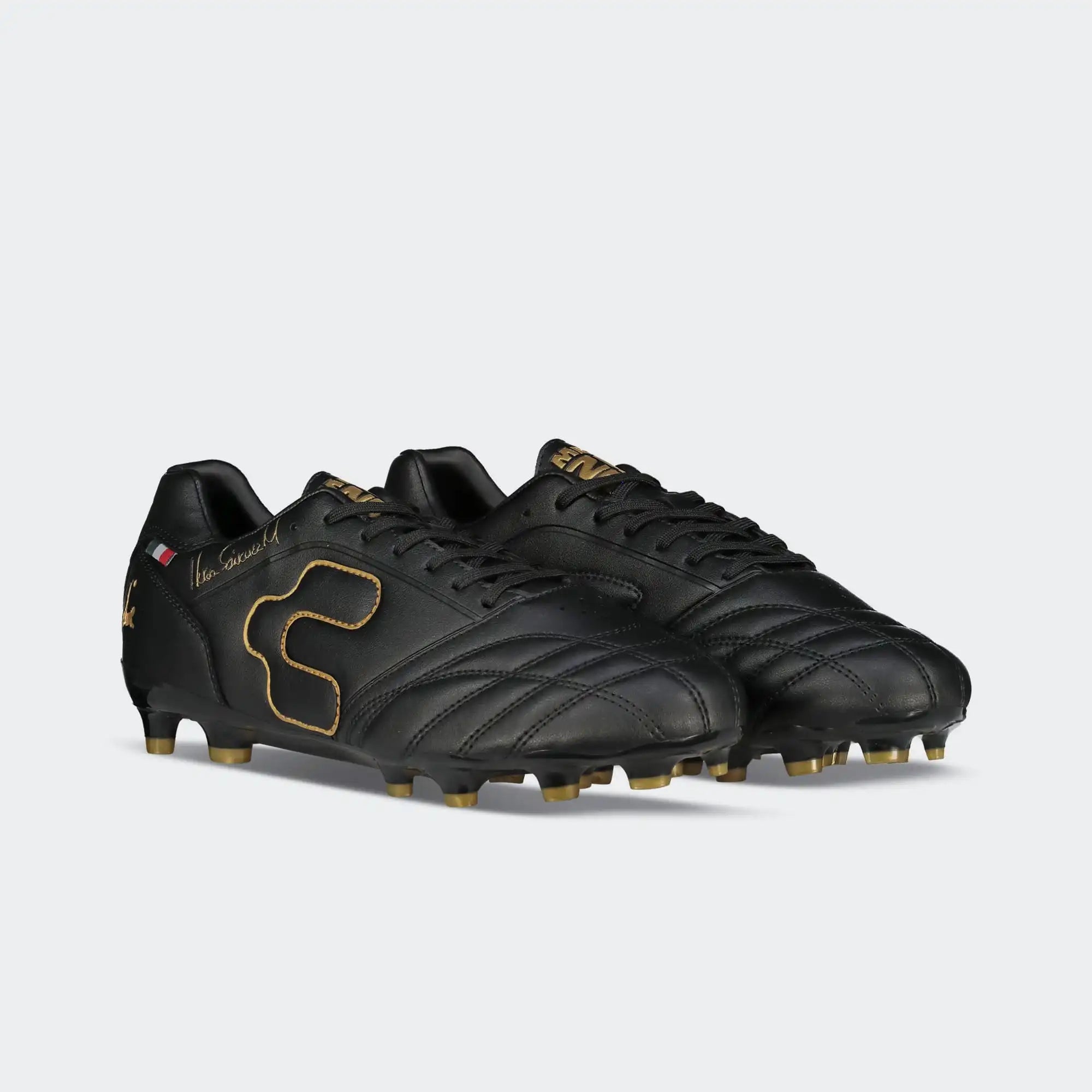 Black Gold Leyendas Hugo Sanchez Soccer Cleats for Men Charly Sport Legendario 26