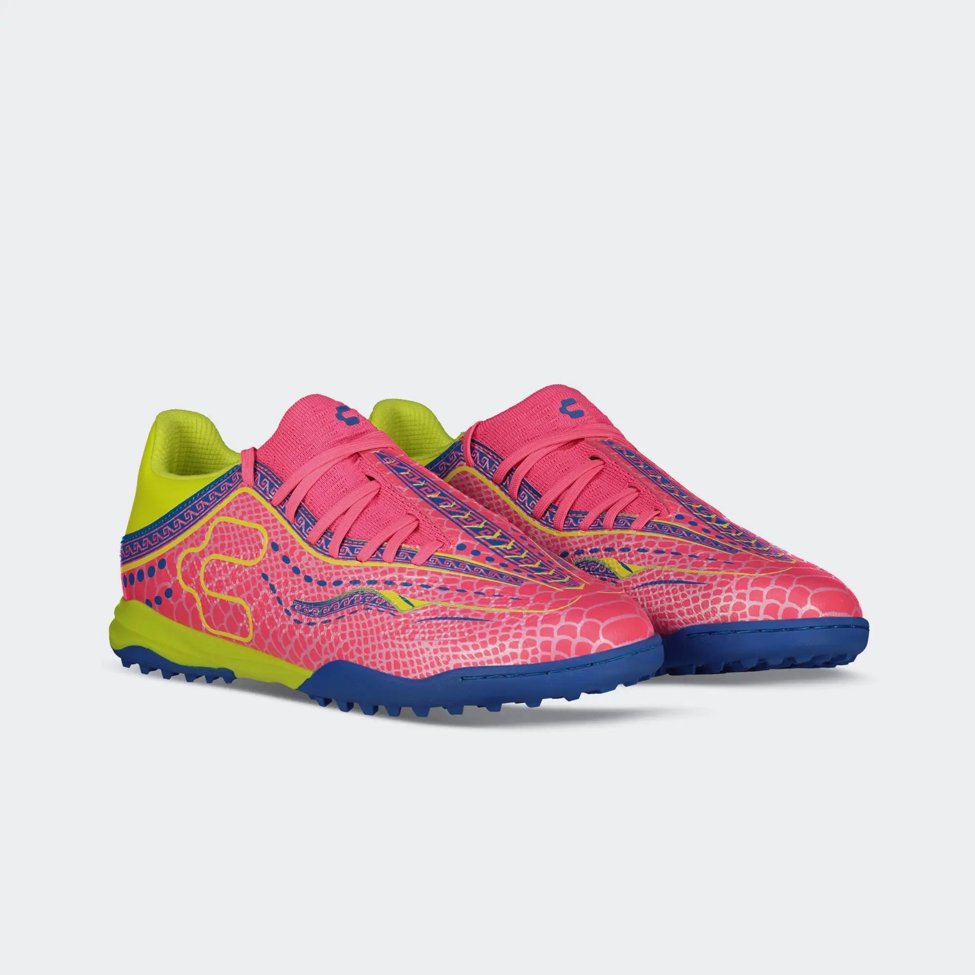 Fuchsia Yellow Leyendas Soccer Turf Shoes Charly Sport Zinetik 26 Select TF