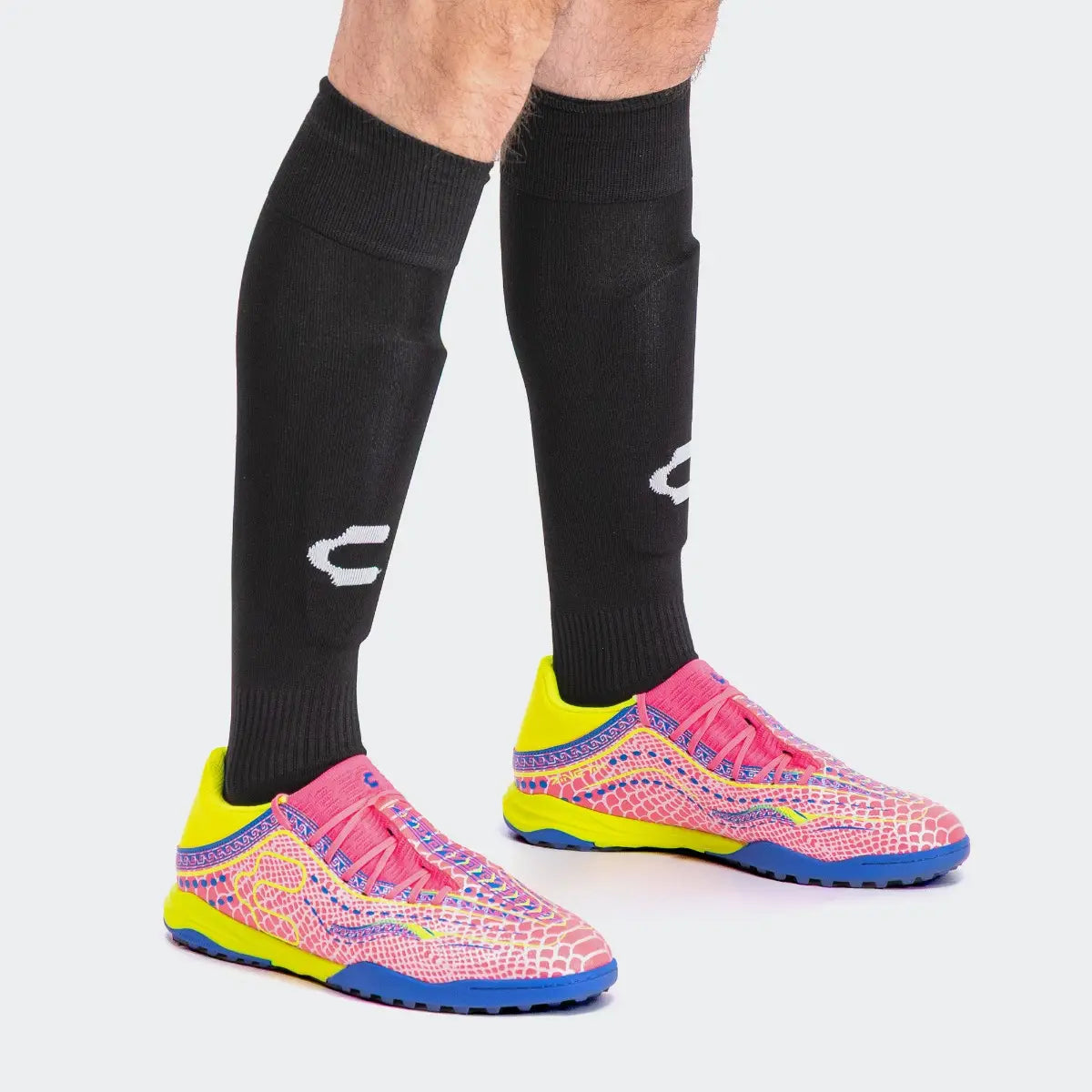 Fuchsia Yellow Leyendas Soccer Turf Shoes Charly Sport Zinetik 26 Select TF