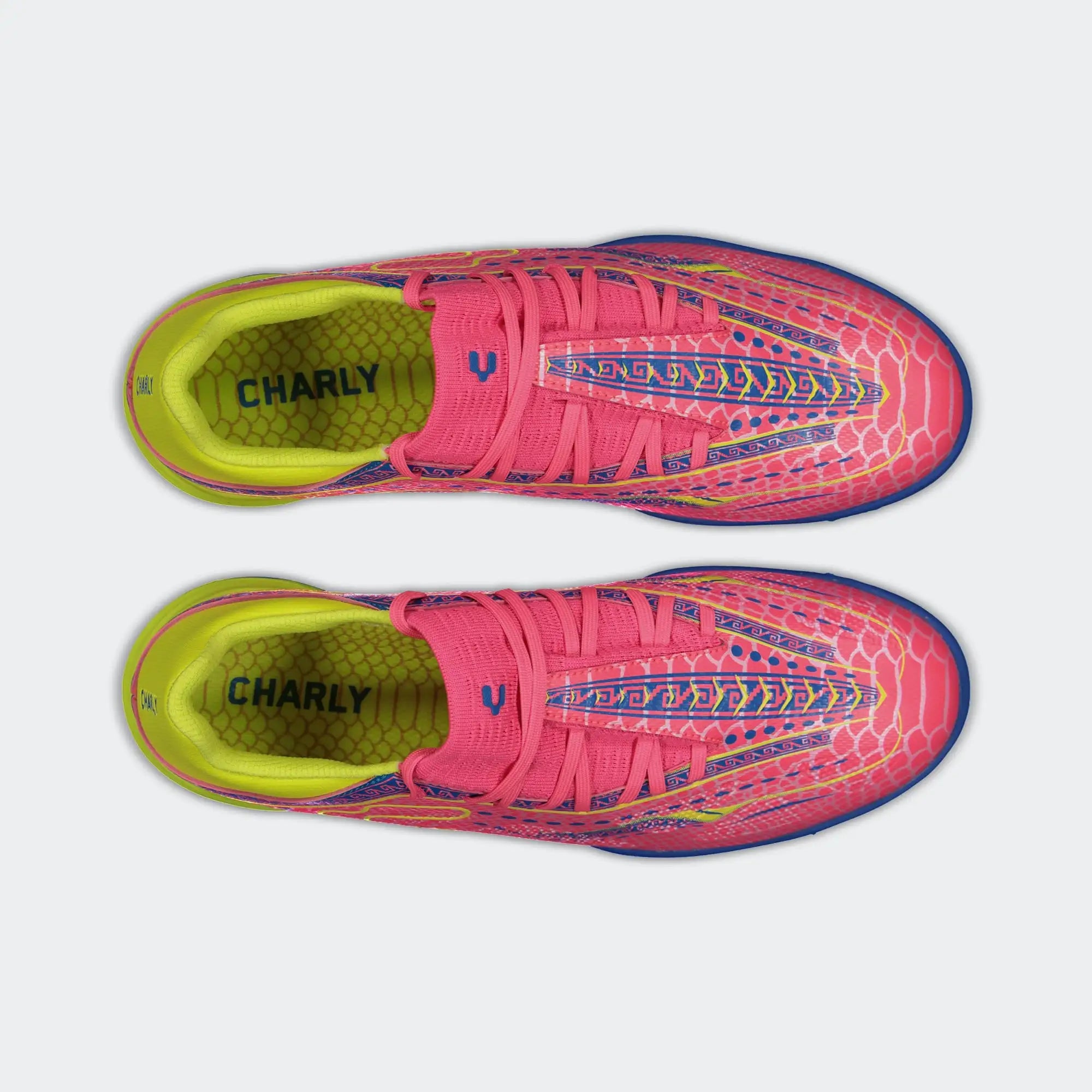 Fuchsia Yellow Leyendas Soccer Turf Shoes Charly Sport Zinetik 26 Select TF