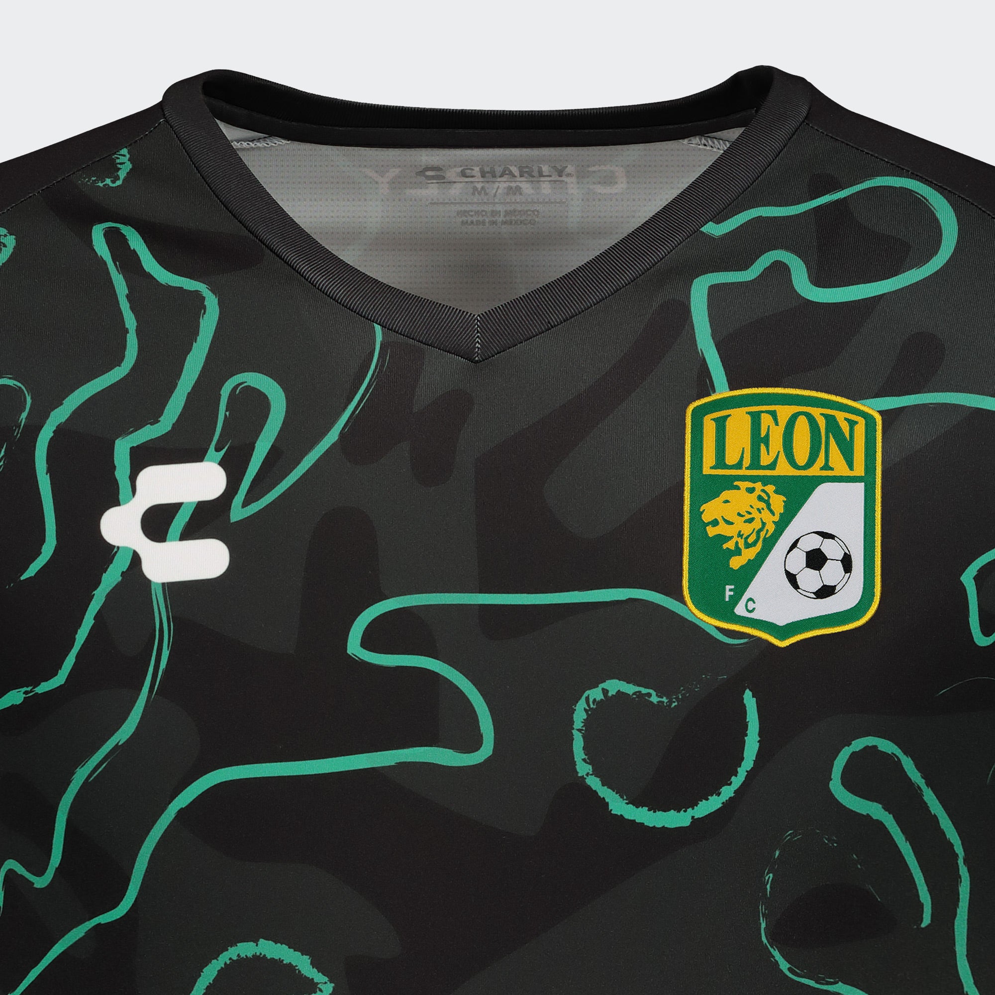 León Black Green Training Soccer T-Shirt for Men Charly Sport Gear