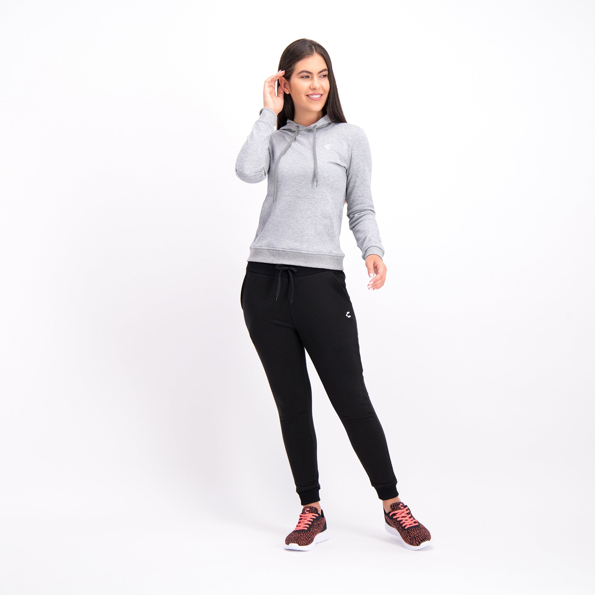 Concrete Gray Sweatshirt For Women Charly Sport