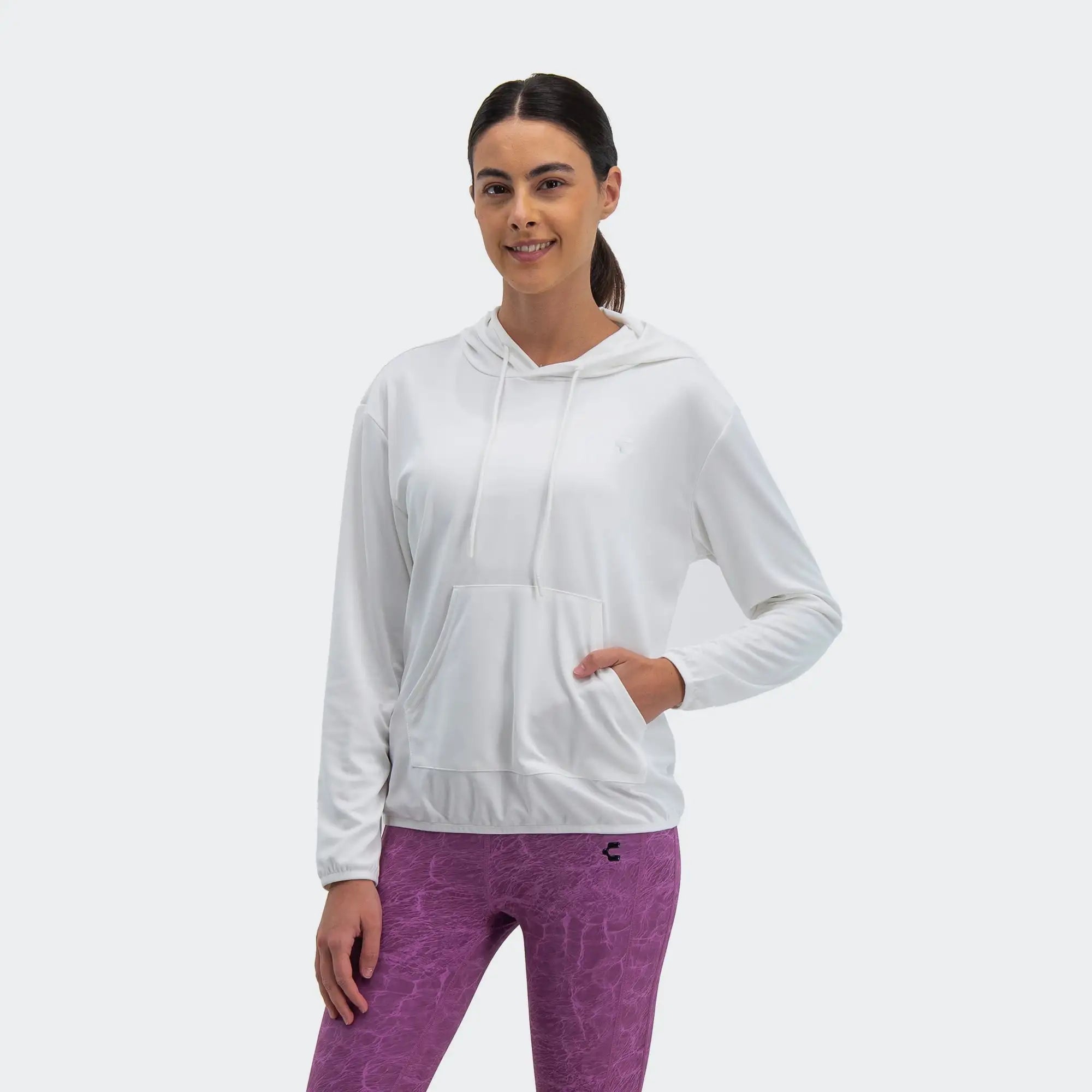 White Training Sweatshirt For Women Charly Sport