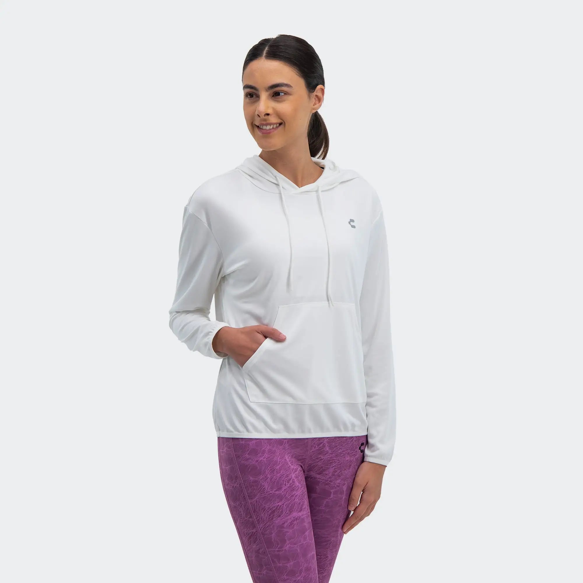 White Training Sweatshirt For Women Charly Sport