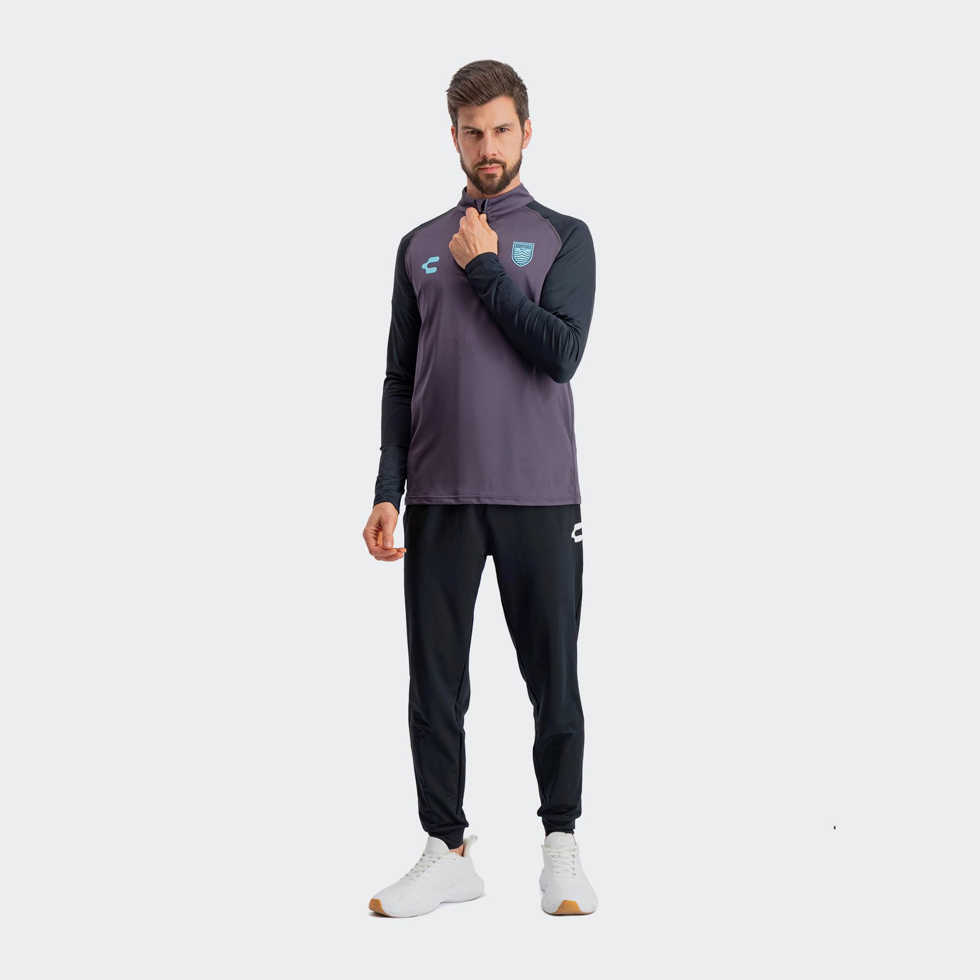 Gray Black Monterey Bay FC Pullover for Men Charly Sport Soccer Gear